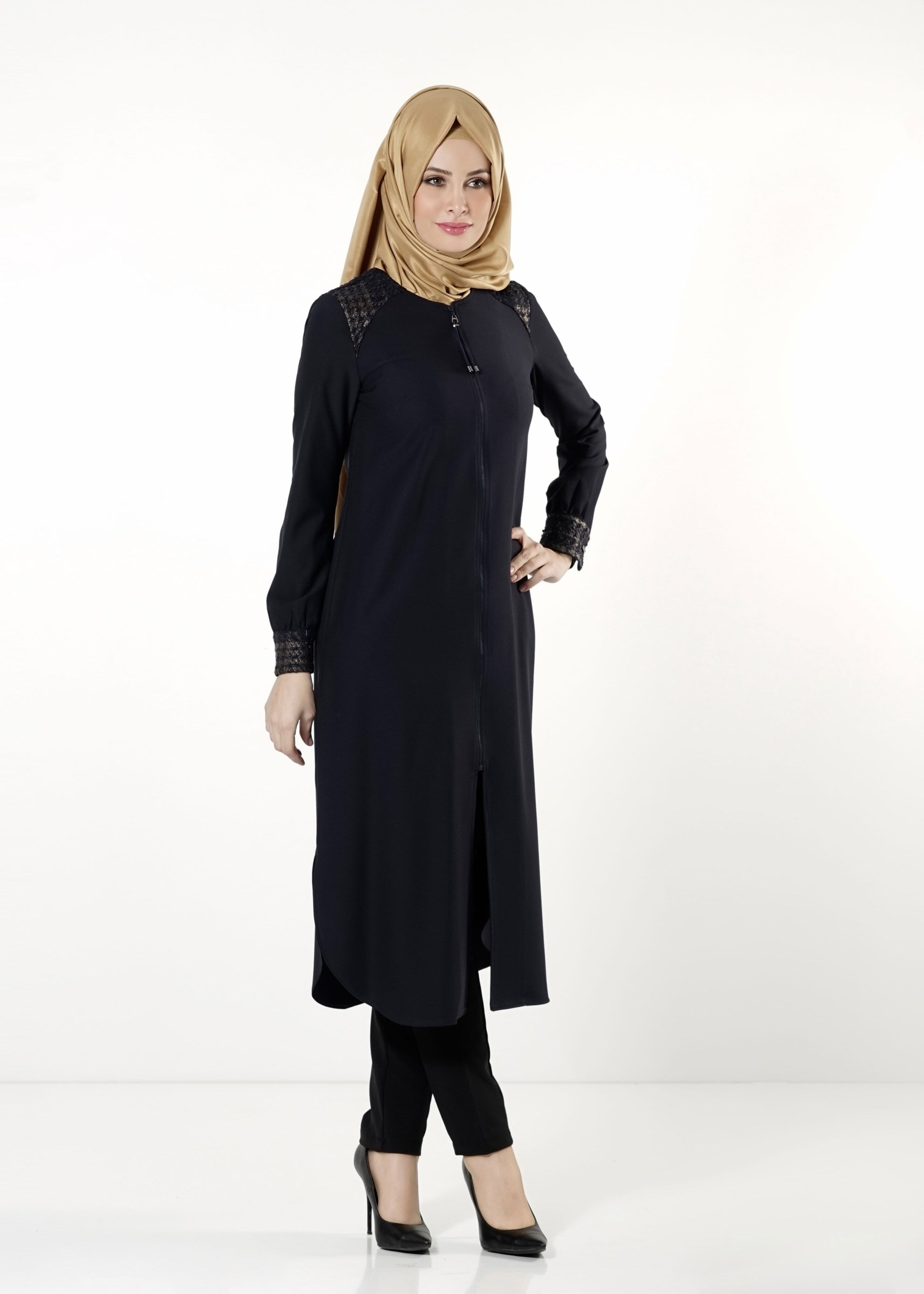 Tesettür giyim LACİVERT 4014 TUNİK 