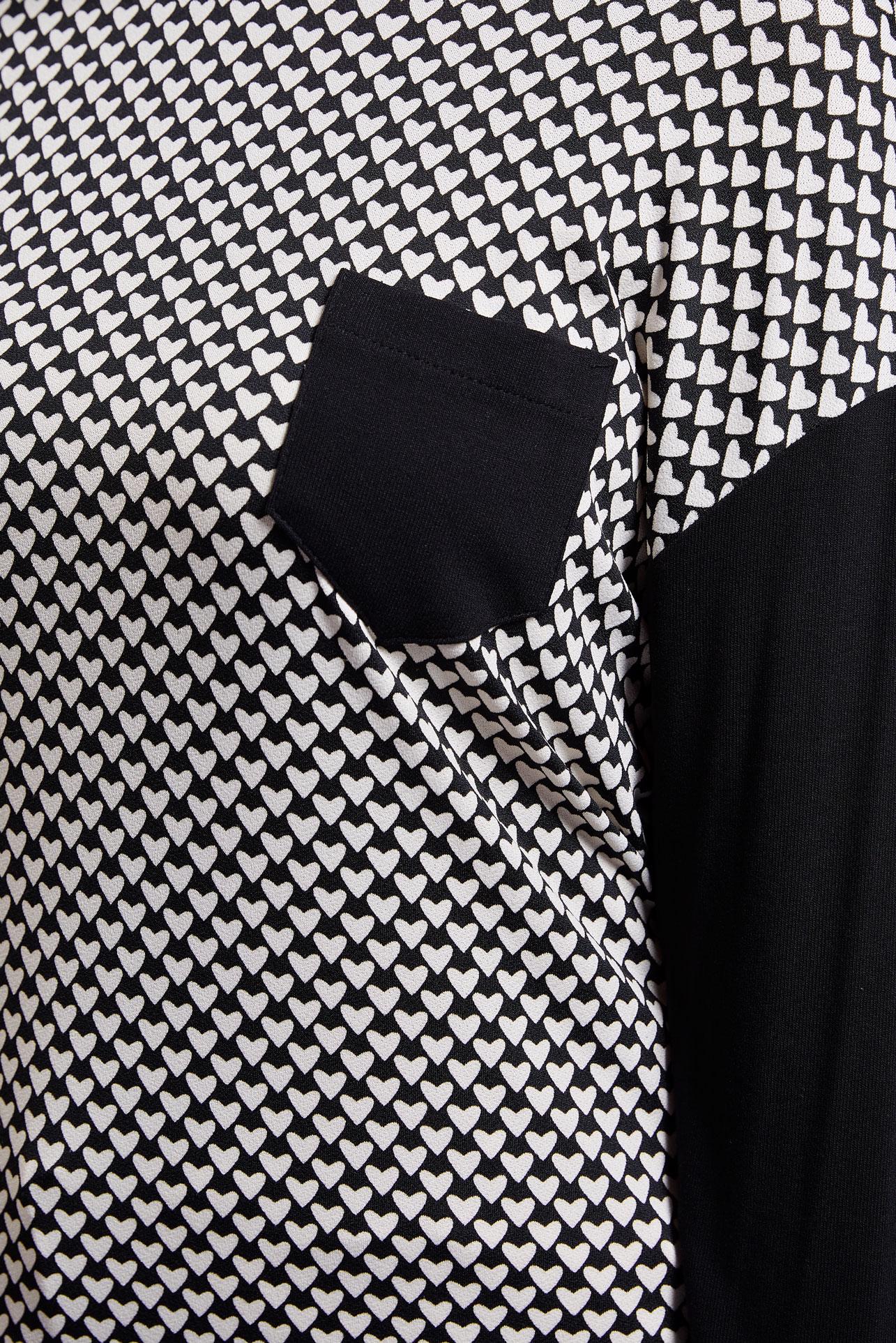 Tesettür giyim SİYAH DESENLİ TUNİK 4020