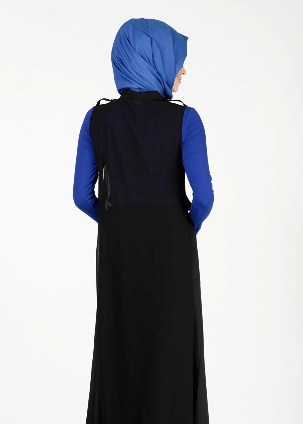 Tesettür giyim MAVİ ŞİFON DETAYLI TUNİK 4041 