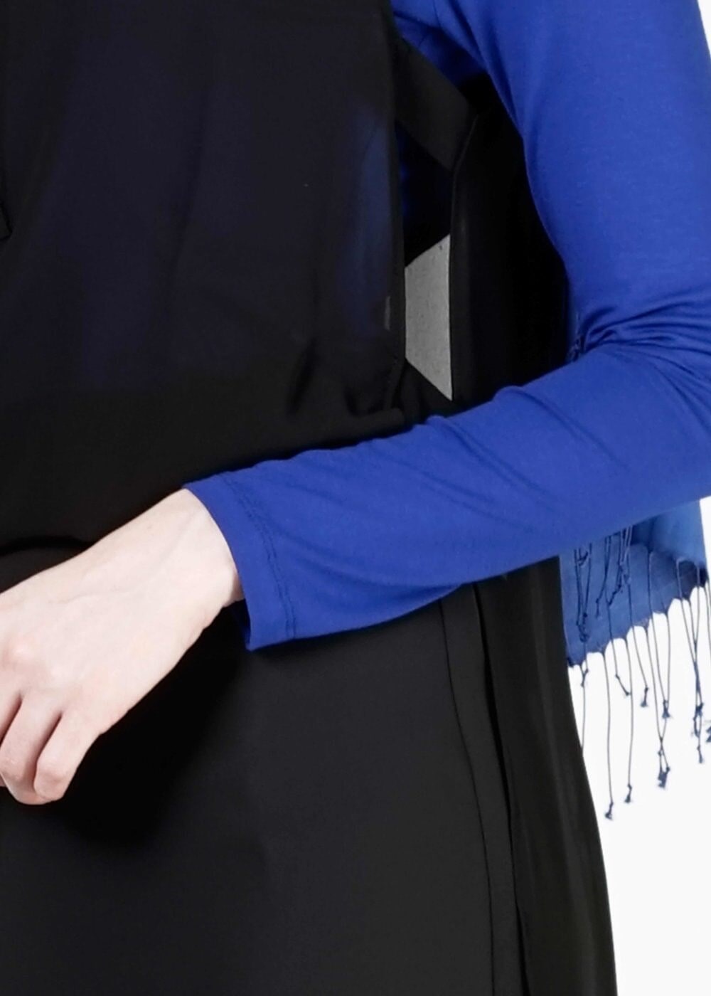 Tesettür giyim MAVİ ŞİFON DETAYLI TUNİK 4041 