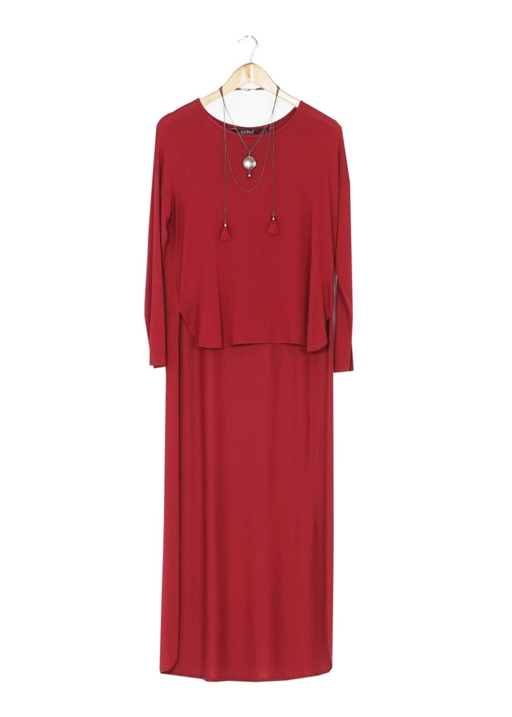 Tesettür giyim BORDO 4042 TUNİK