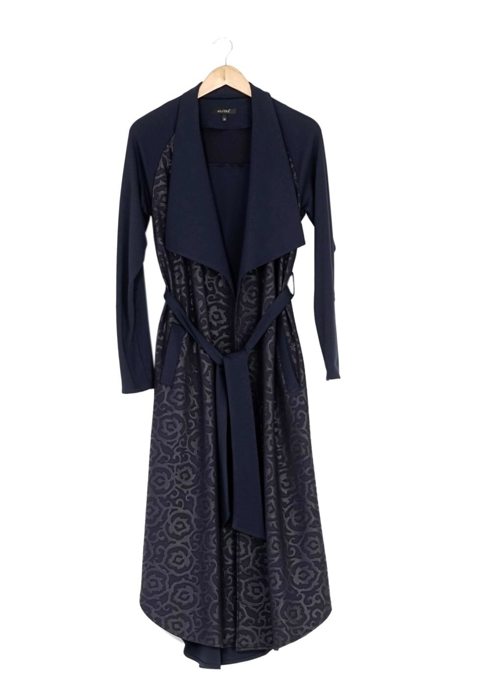 Tesettür giyim LACİVERT DESENLİ UZUN TUNİK 4050