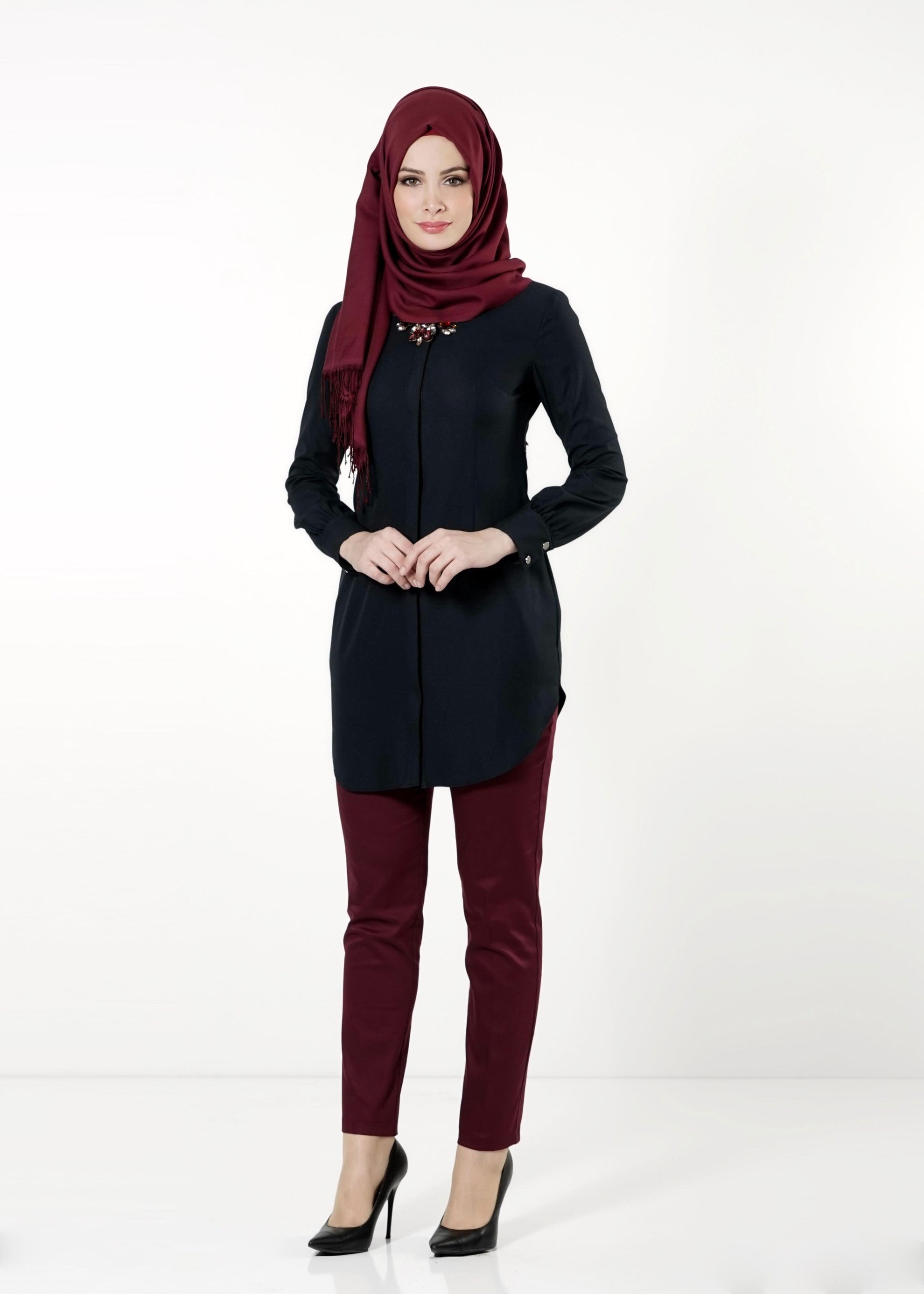 Tesettür giyim SİYAH 4093 TUNİK