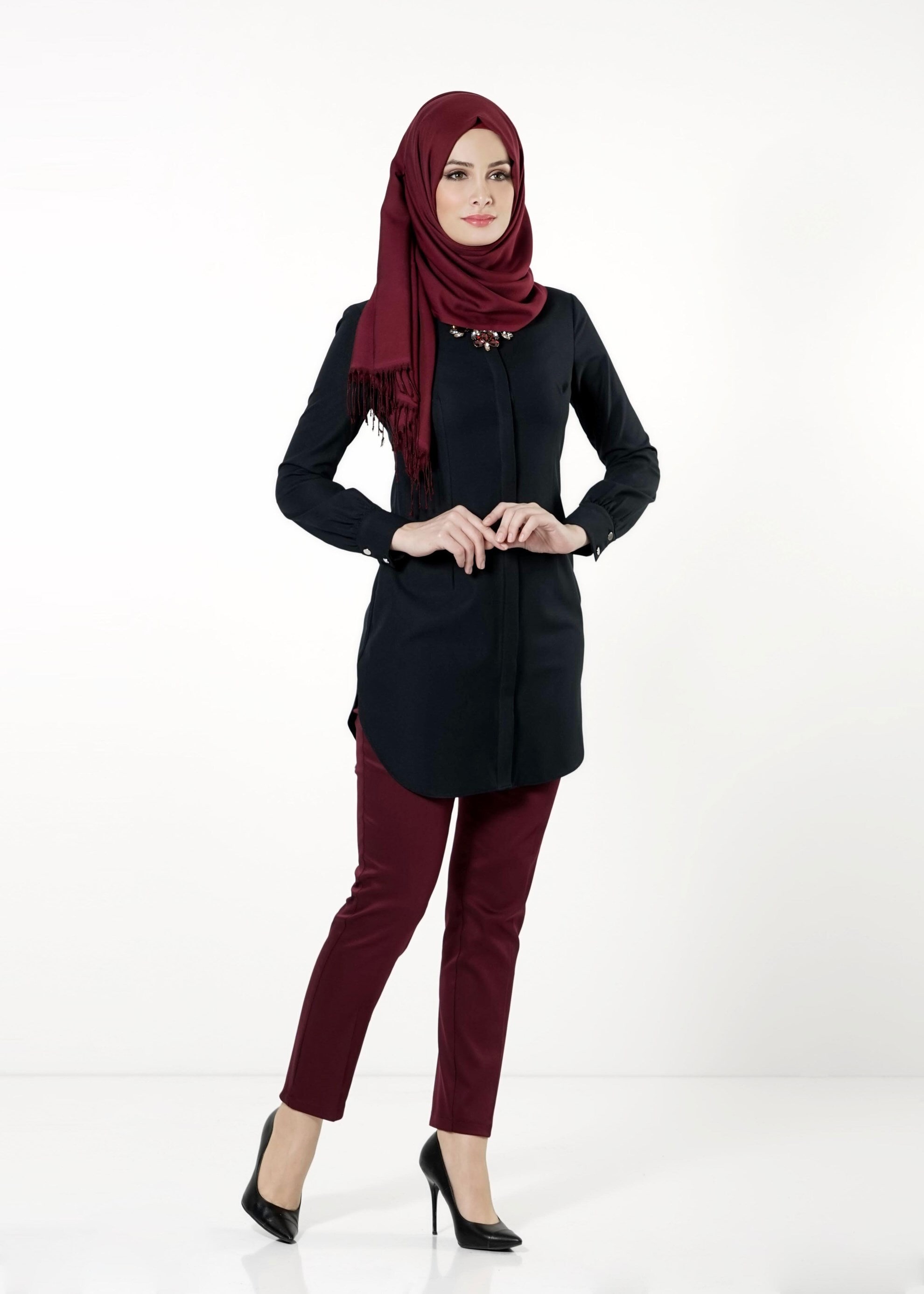 Tesettür giyim SİYAH 4093 TUNİK