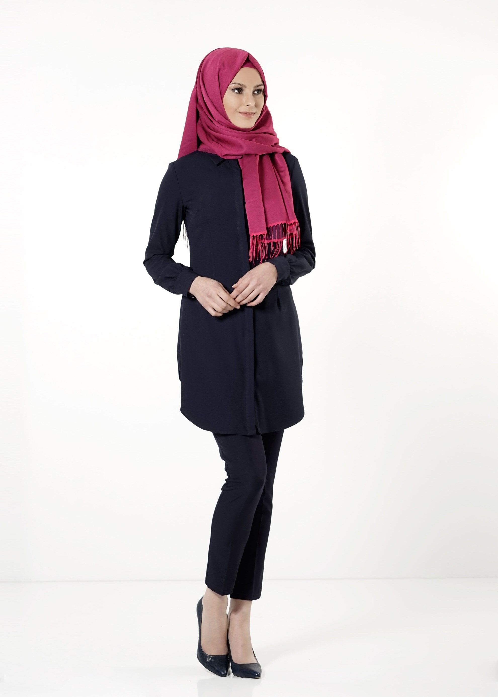 Tesettür giyim LACİVERT 4093 TUNİK