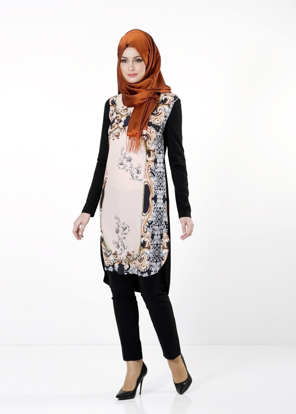Tesettür giyim SİYAH 4097 TUNİK