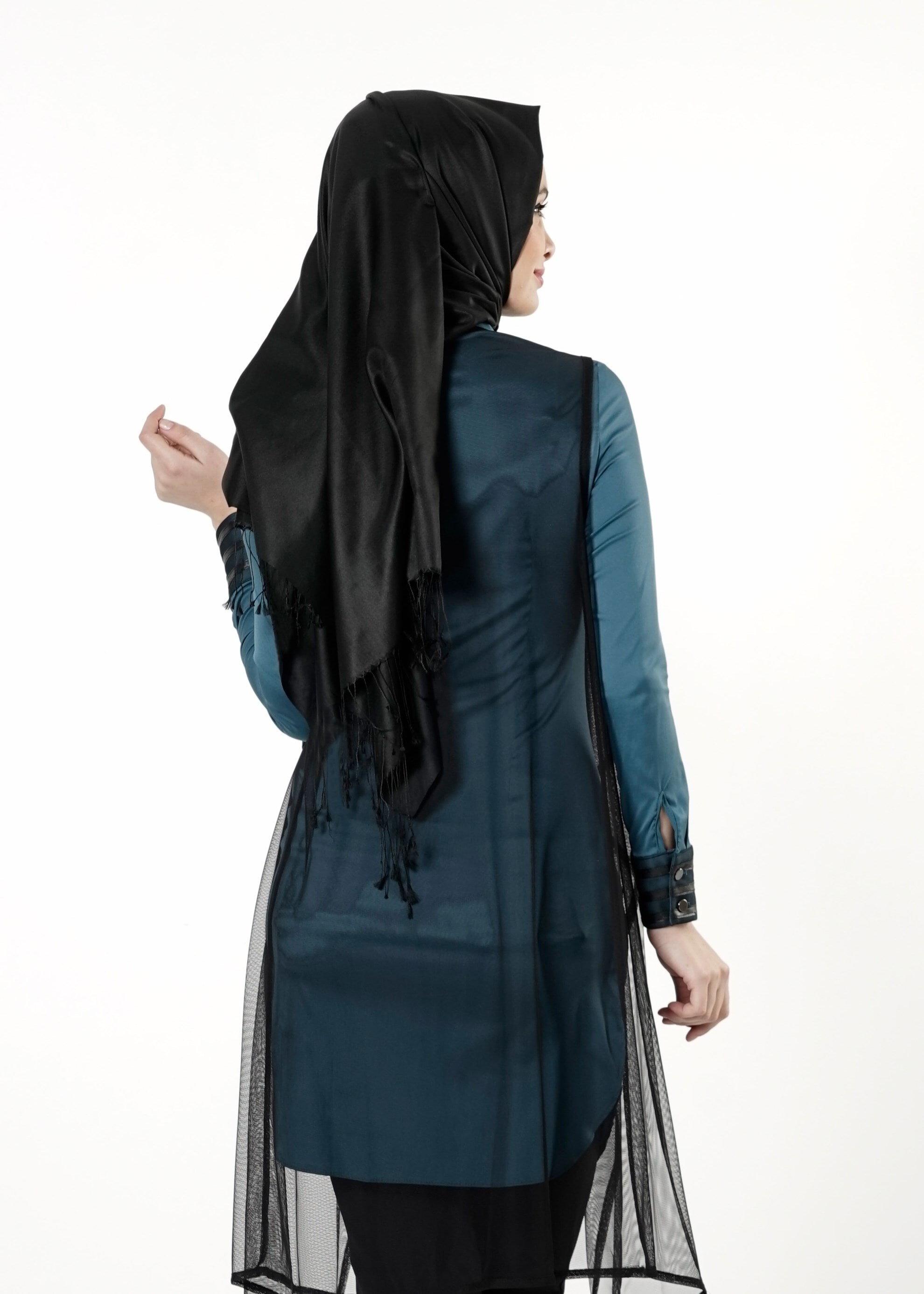 Tesettür giyim MAVİ 4129 TUNİK 