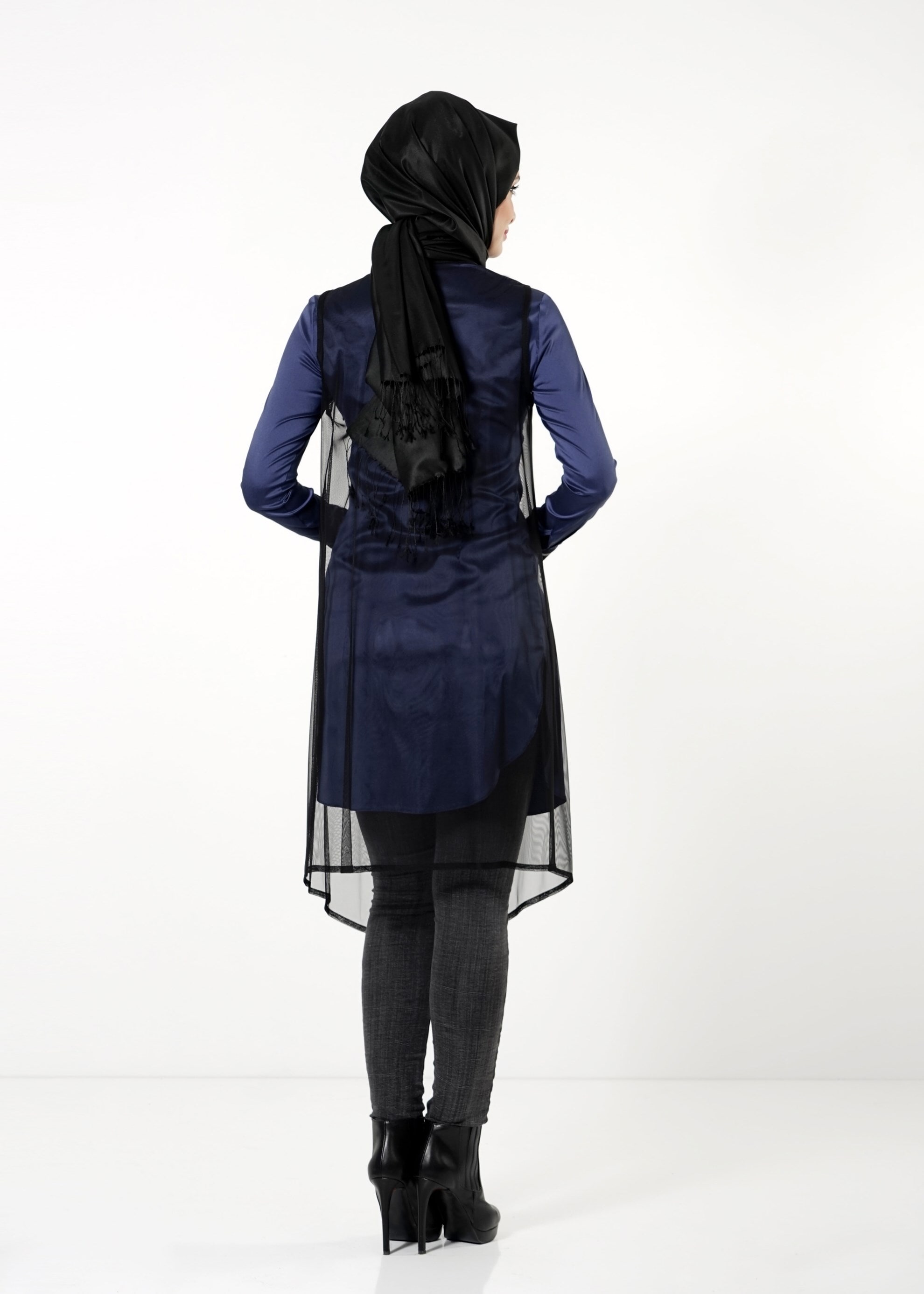 Tesettür giyim LACİVERT 4129 TUNİK 