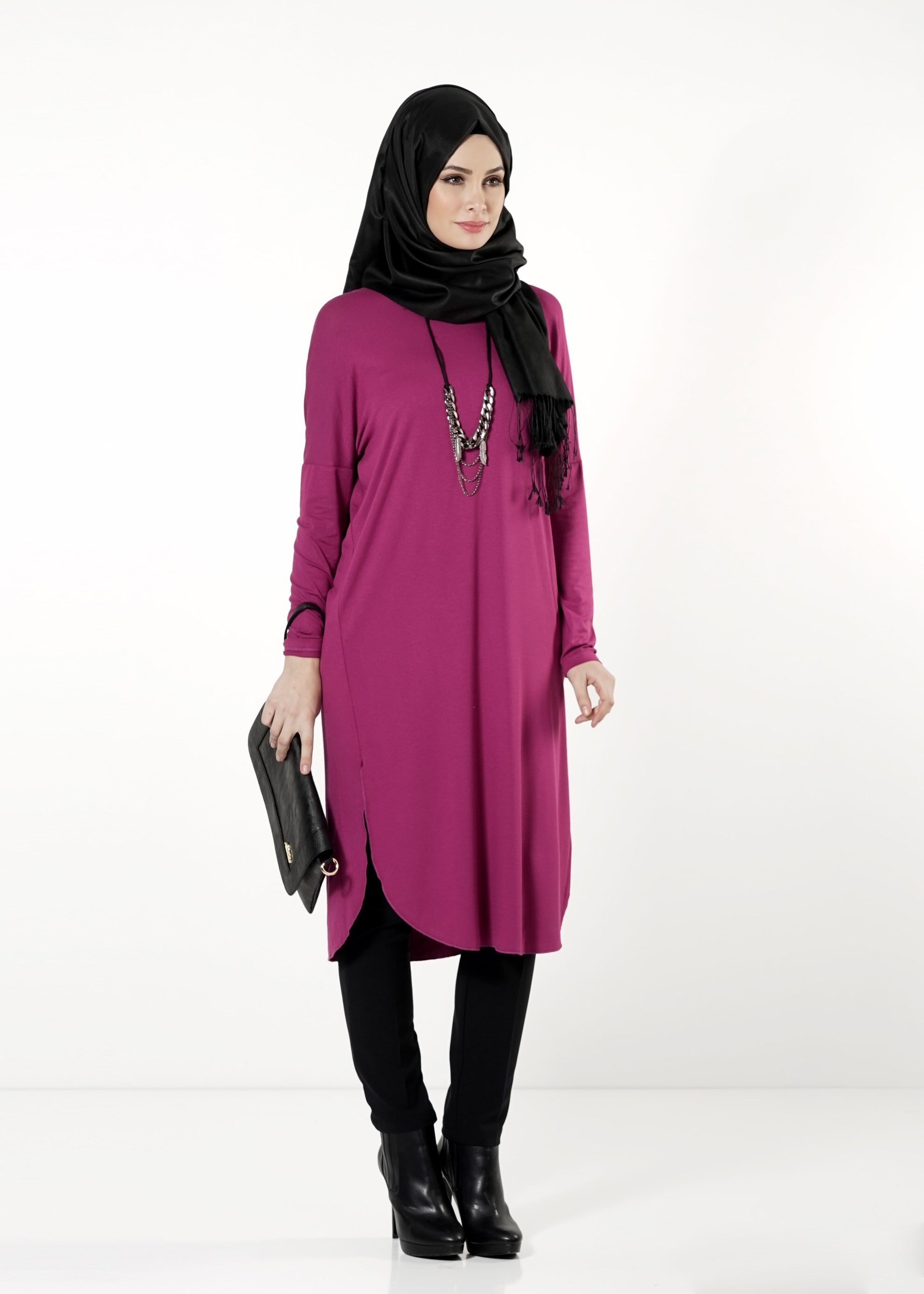 Tesettür giyim FUŞYA 4138 TUNİK
