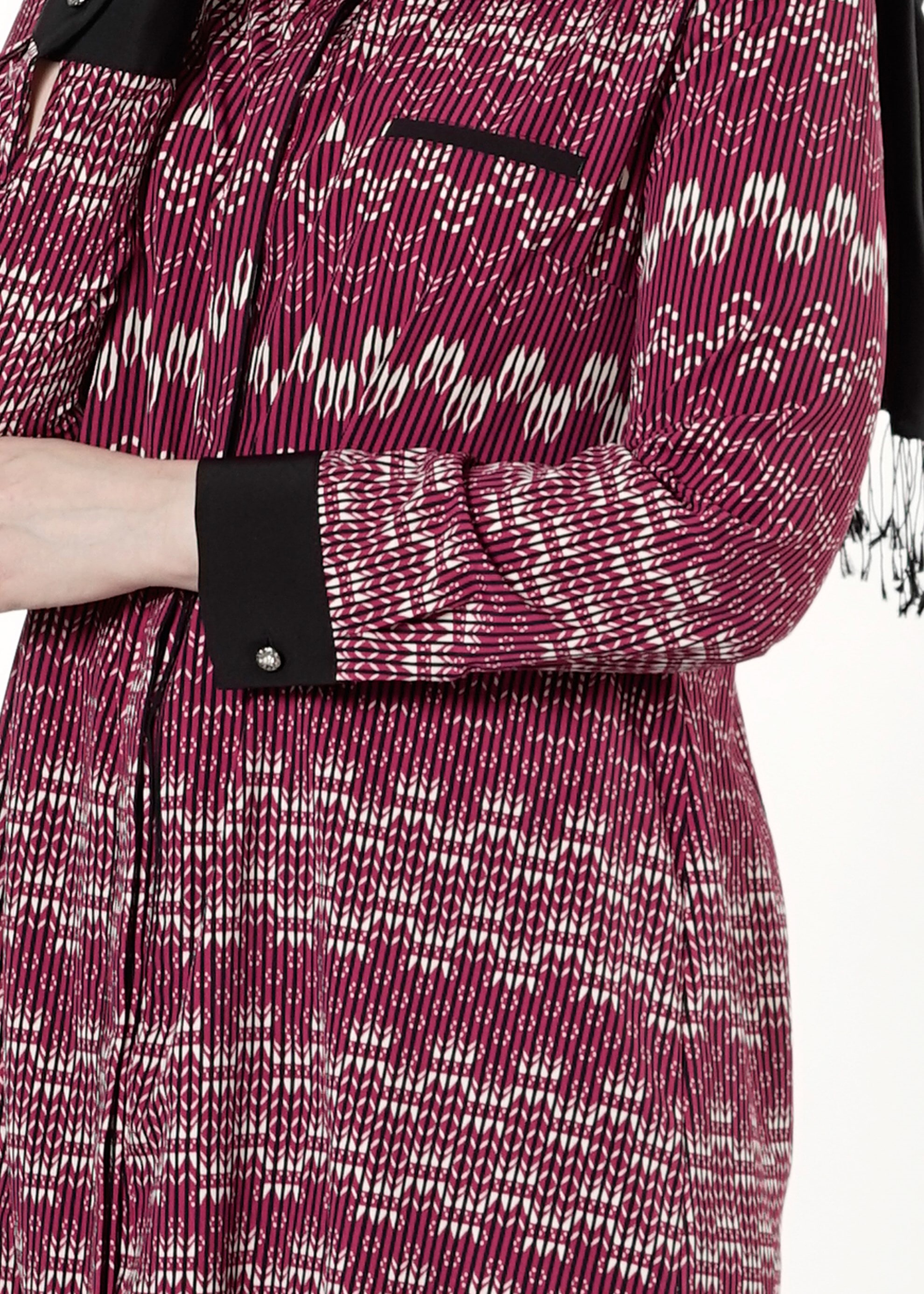 Tesettür giyim FUŞYA DESENLİ TUNİK 4166