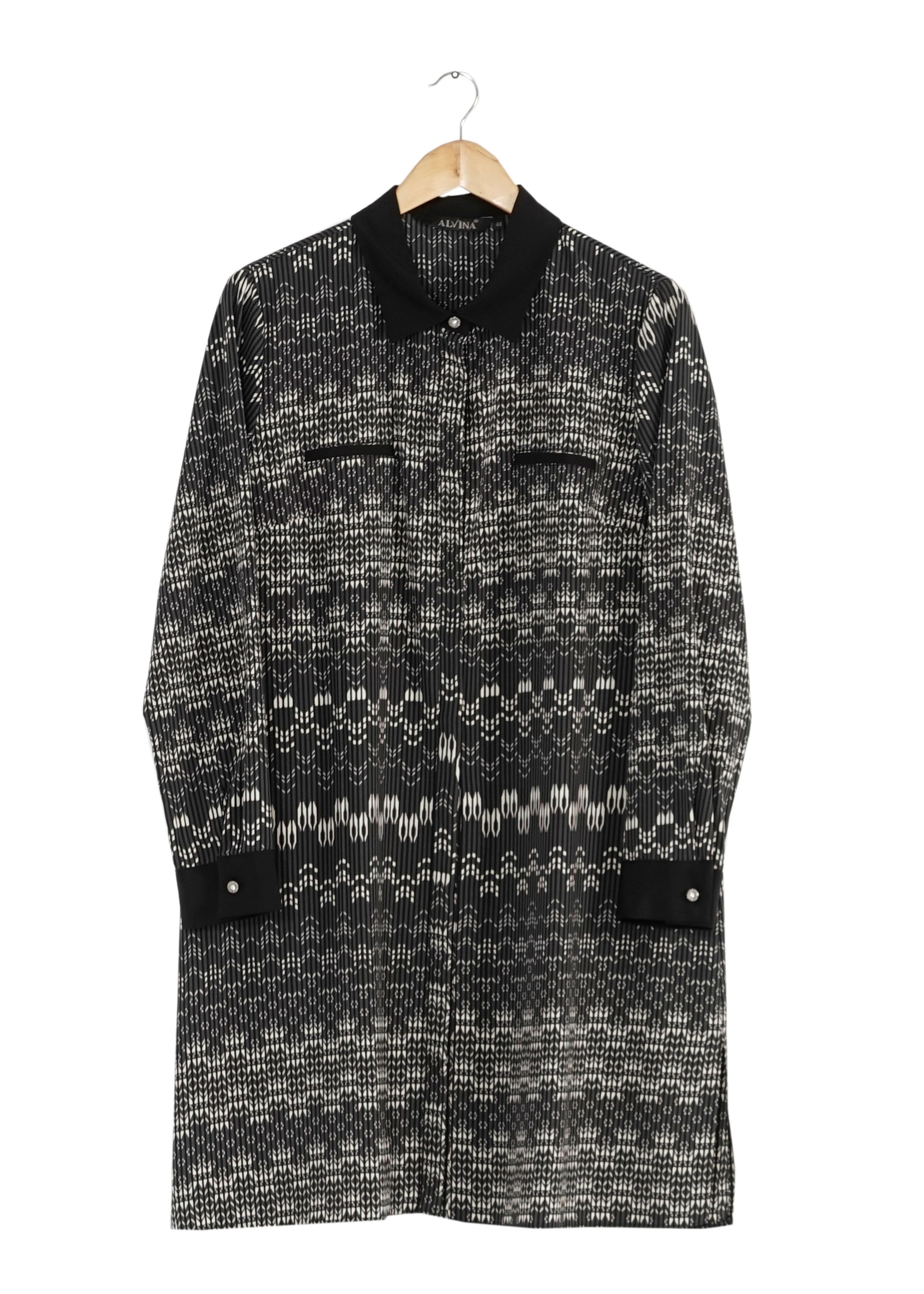 Tesettür giyim GRİ DESENLİ TUNİK 4166