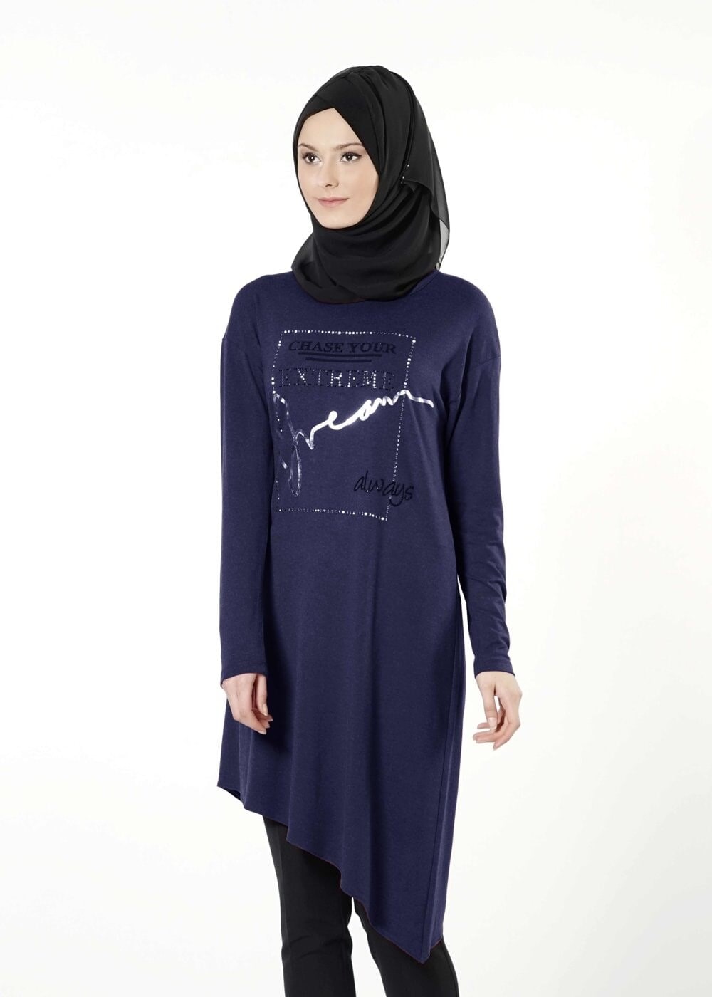 Tesettür giyim LACİVERT 4174 TUNİK