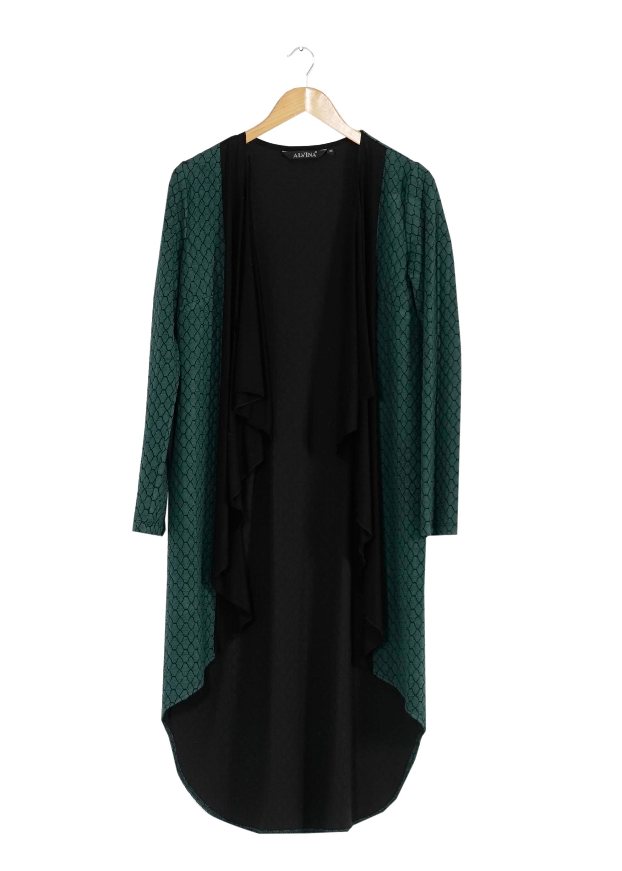 Tesettür giyim YEŞİL KENDİNDEN DESENLİ TUNİK 4191 