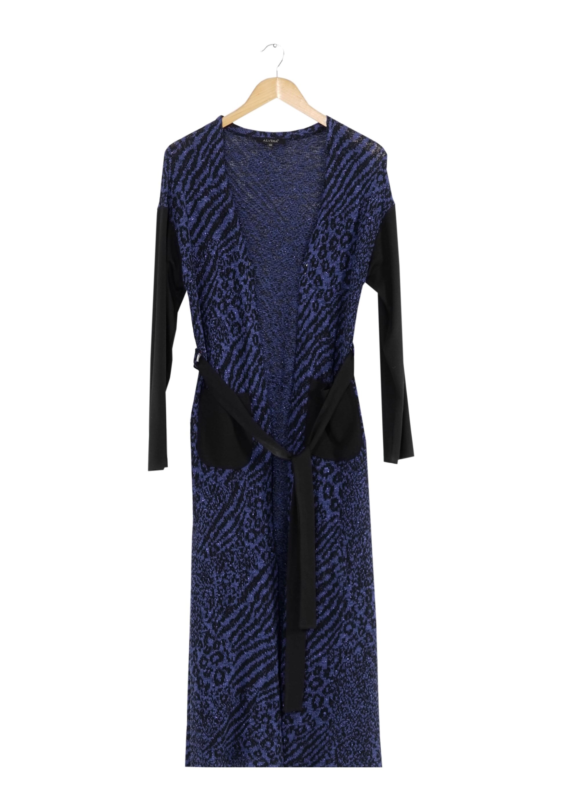 Tesettür giyim SİYAH DESENLİ KUŞAKLI TUNİK 4192 