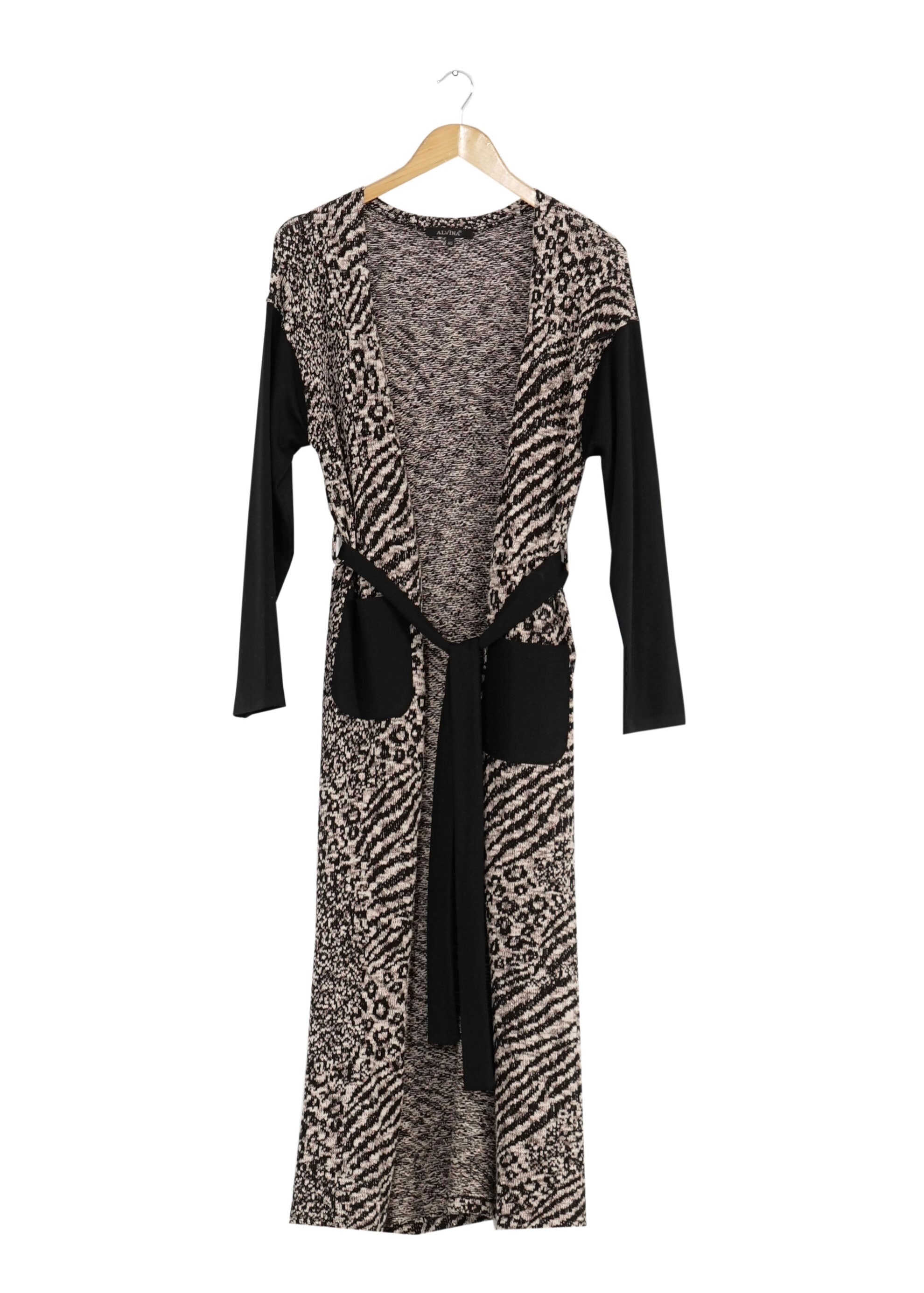 Tesettür giyim VİZON DESENLİ KUŞAKLI TUNİK 4192 