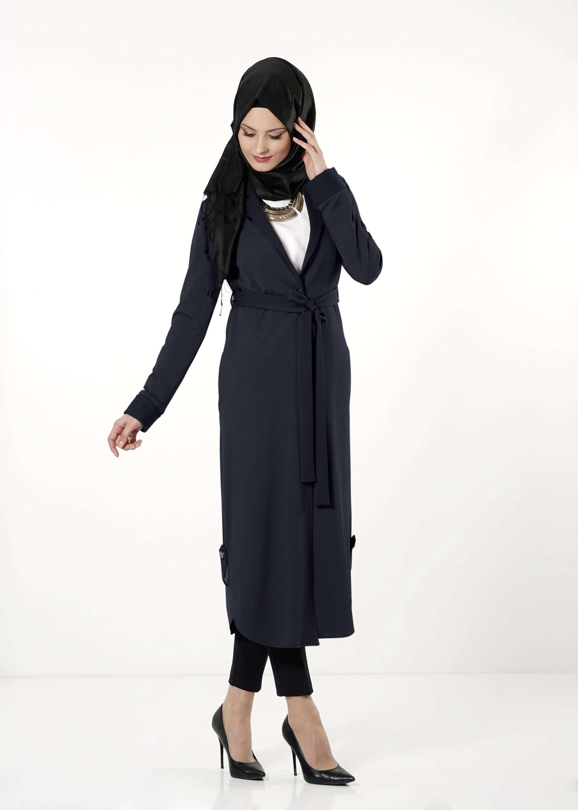 Tesettür giyim LACİVERT 4196 TUNİK