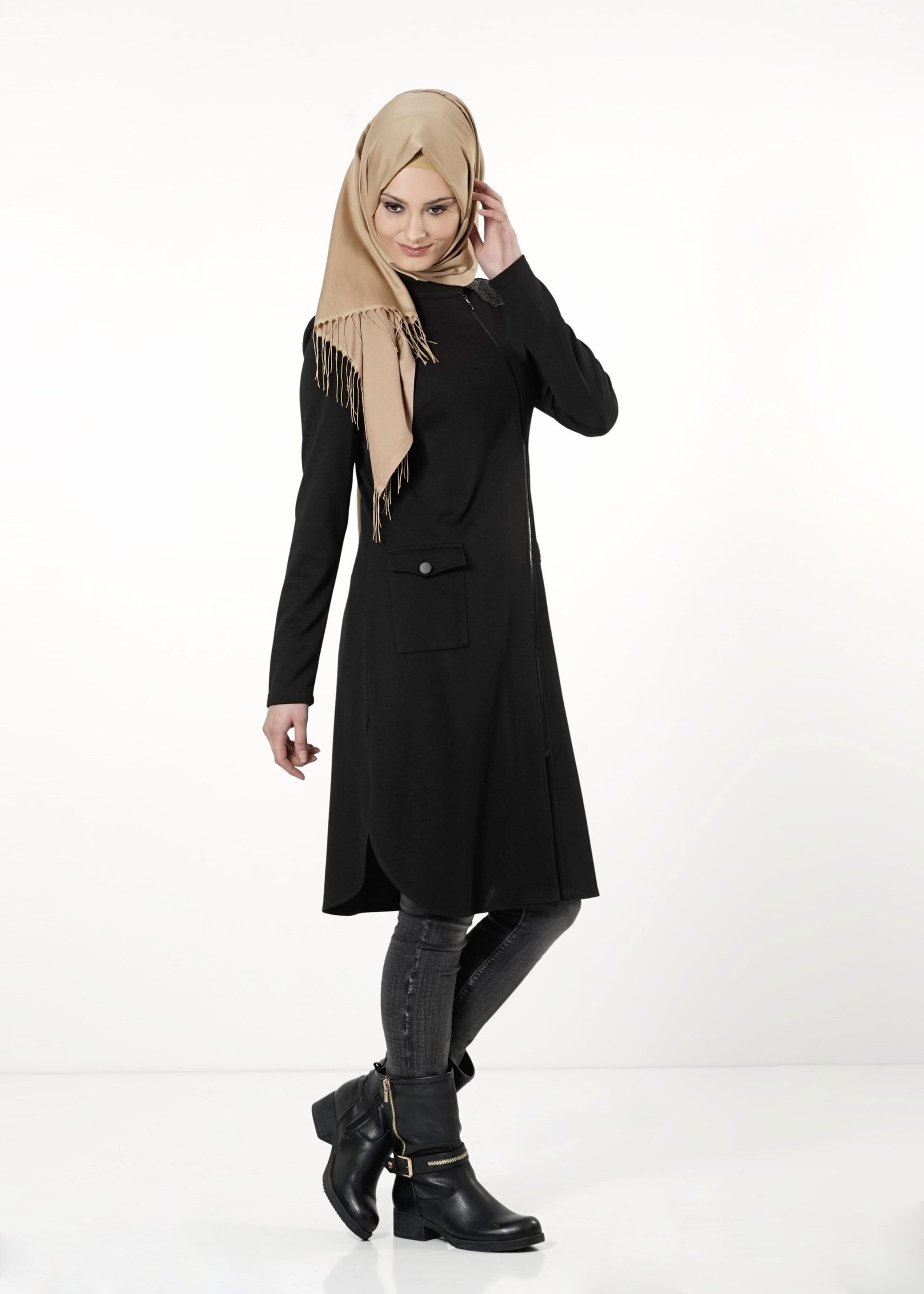 Tesettür giyim SİYAH 4199 TUNİK