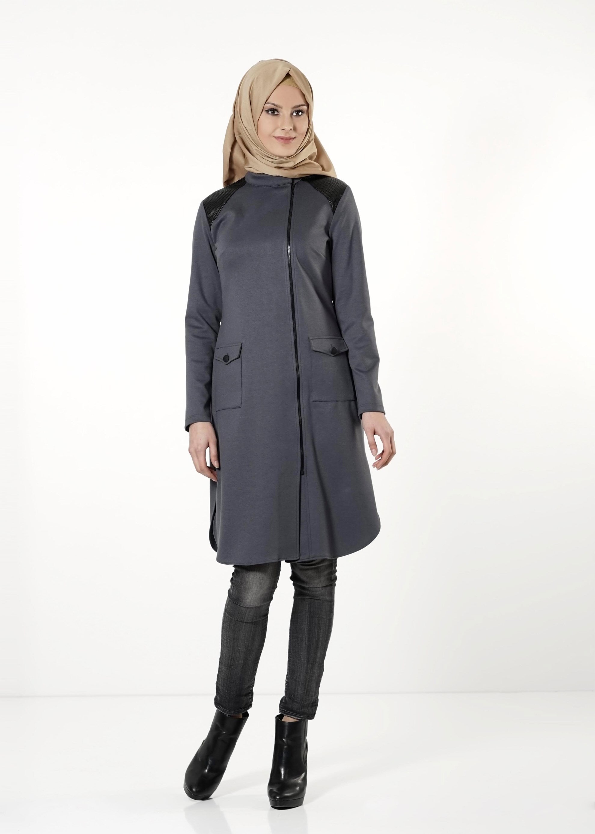Tesettür giyim GRİ 4199 TUNİK