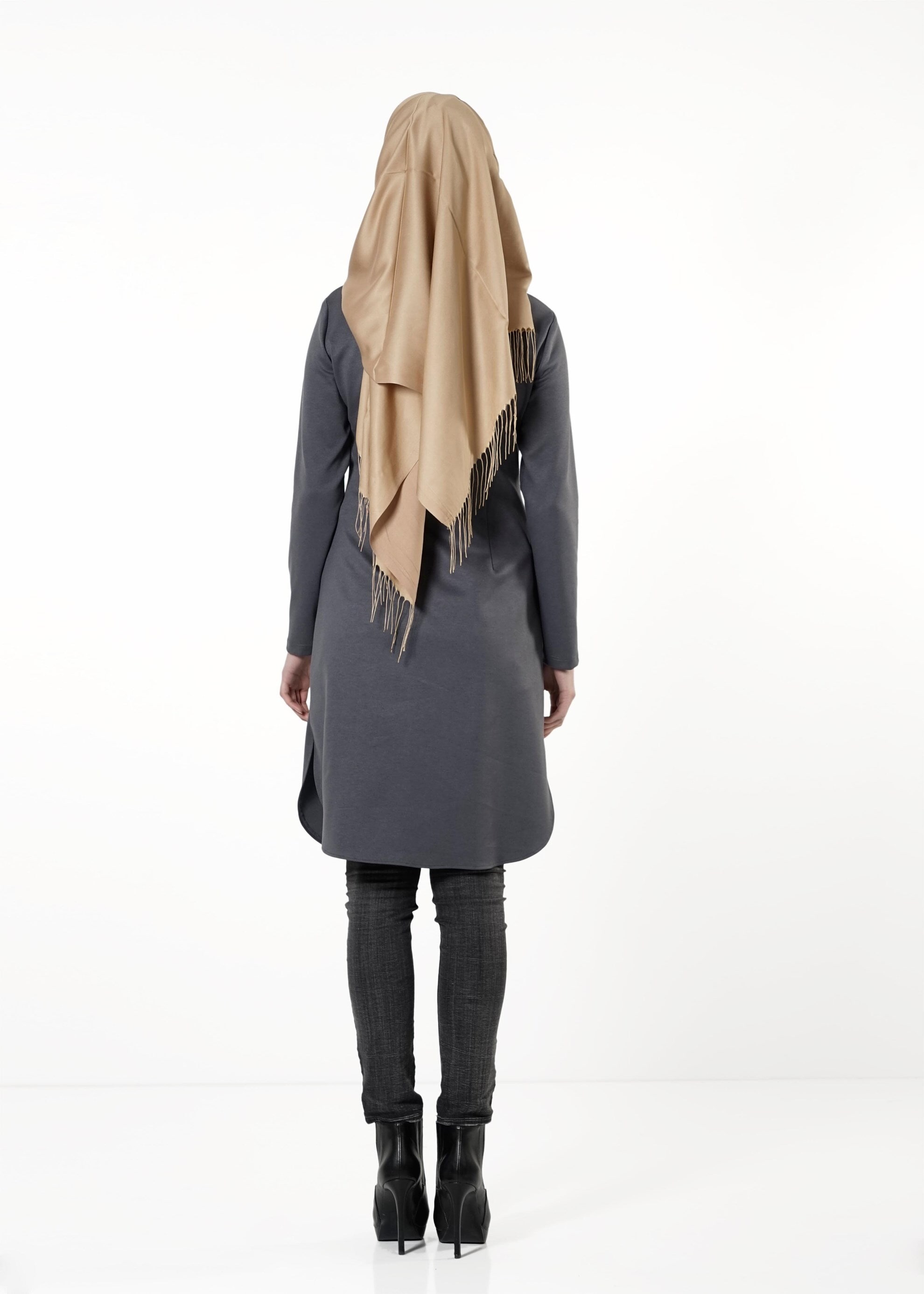 Tesettür giyim GRİ 4199 TUNİK