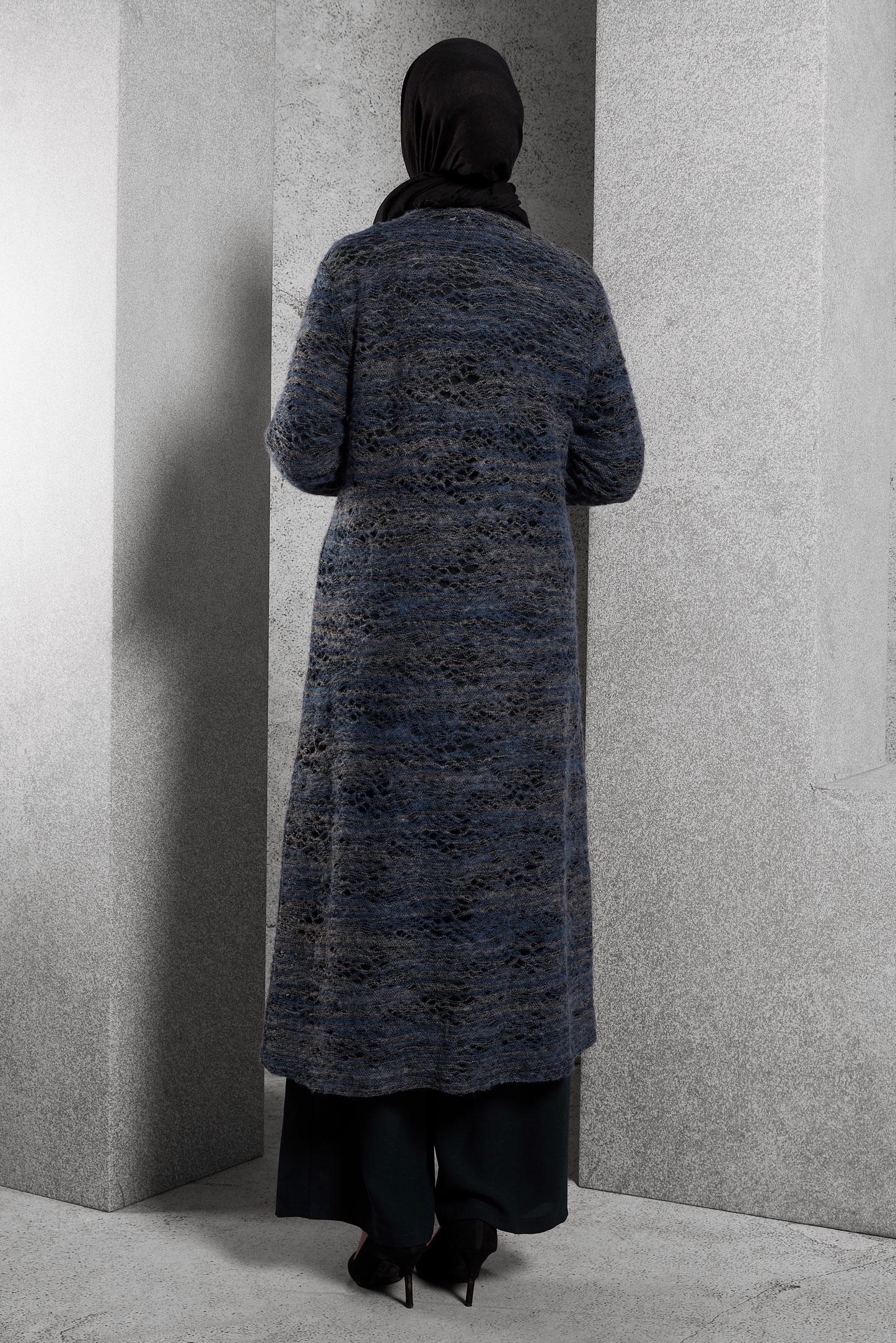 Tesettür giyim LACİVERT UZUN HIRKA 4203