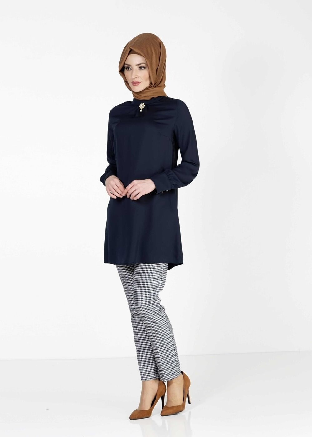Tesettür giyim LACİVERT 4662  TUNİK