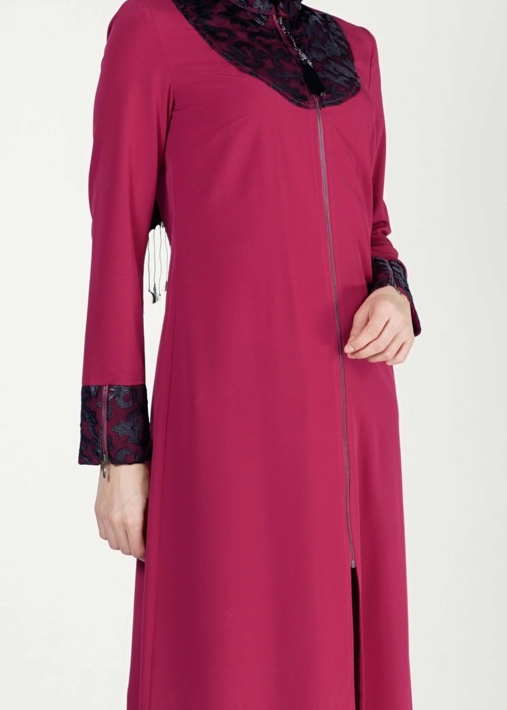 Tesettür giyim FUŞYA GÜPÜRLÜ TUNİK 4791 