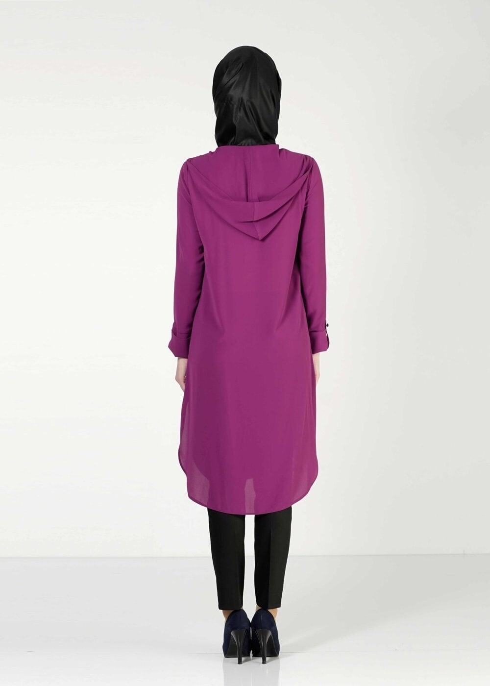 Tesettür giyim FUŞYA 4894 TUNİK