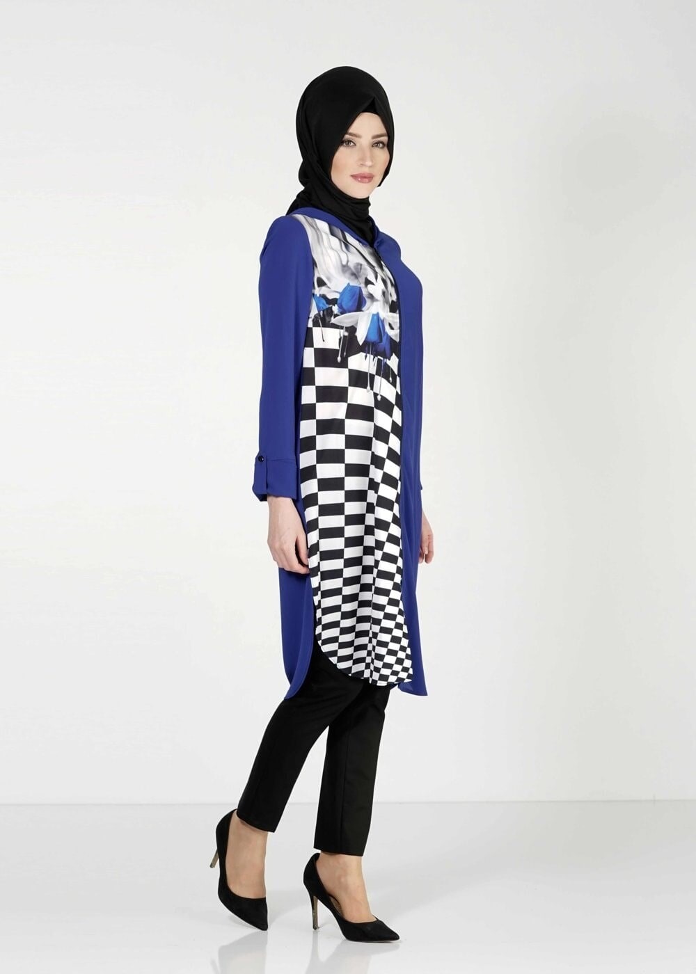 Tesettür giyim LACİVERT 4894 TUNİK