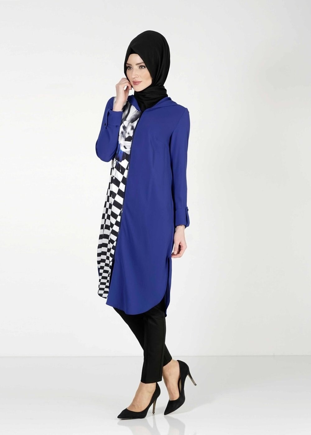 Tesettür giyim LACİVERT 4894 TUNİK
