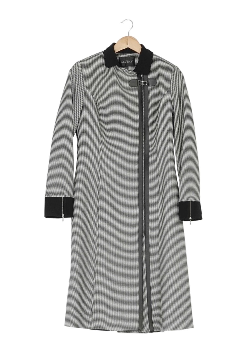 Tesettür giyim SİYAH FERMUARLI TRENÇKOT 1593 