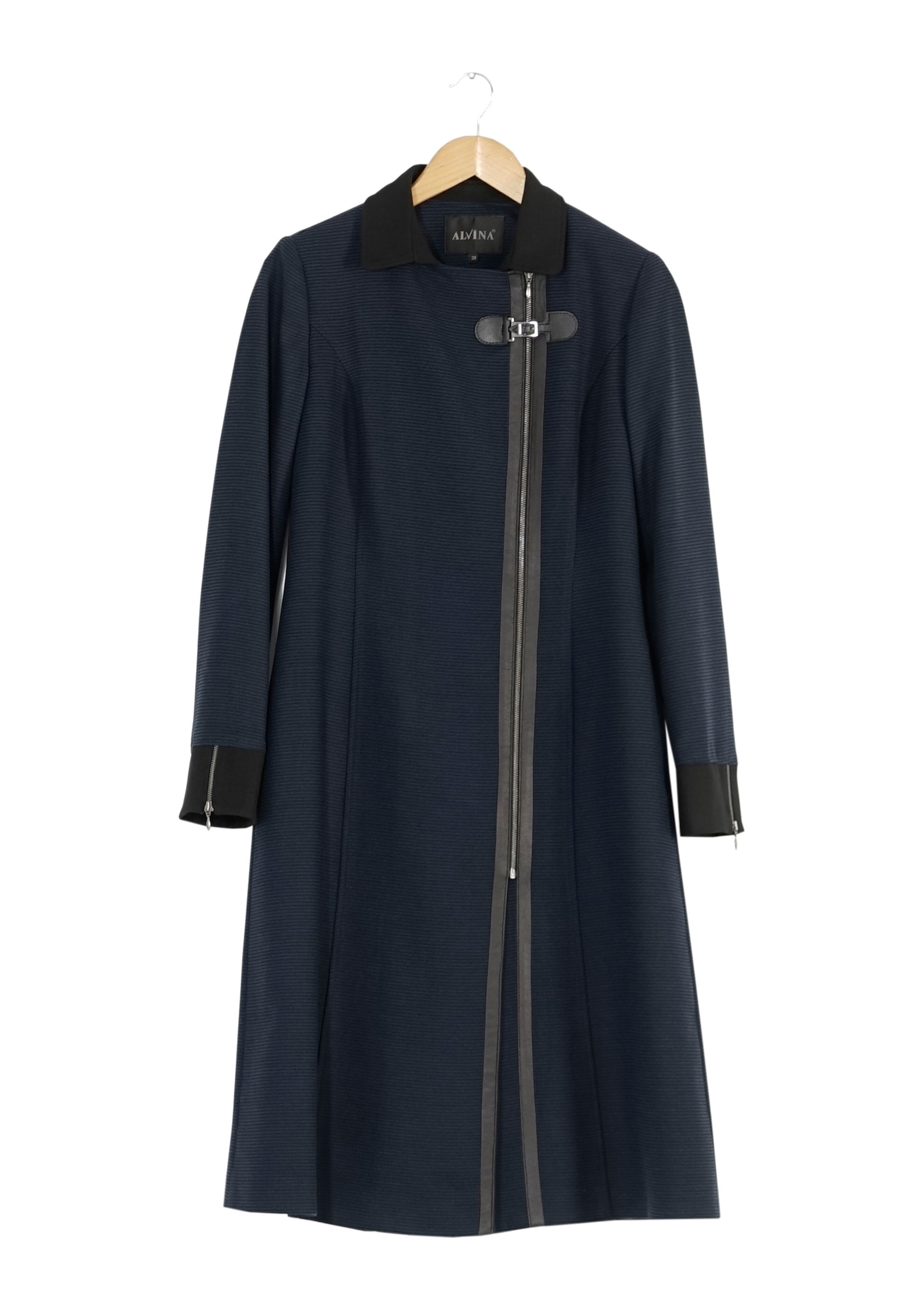 Tesettür giyim LACİVERT FERMUARLI TRENÇKOT 1593 