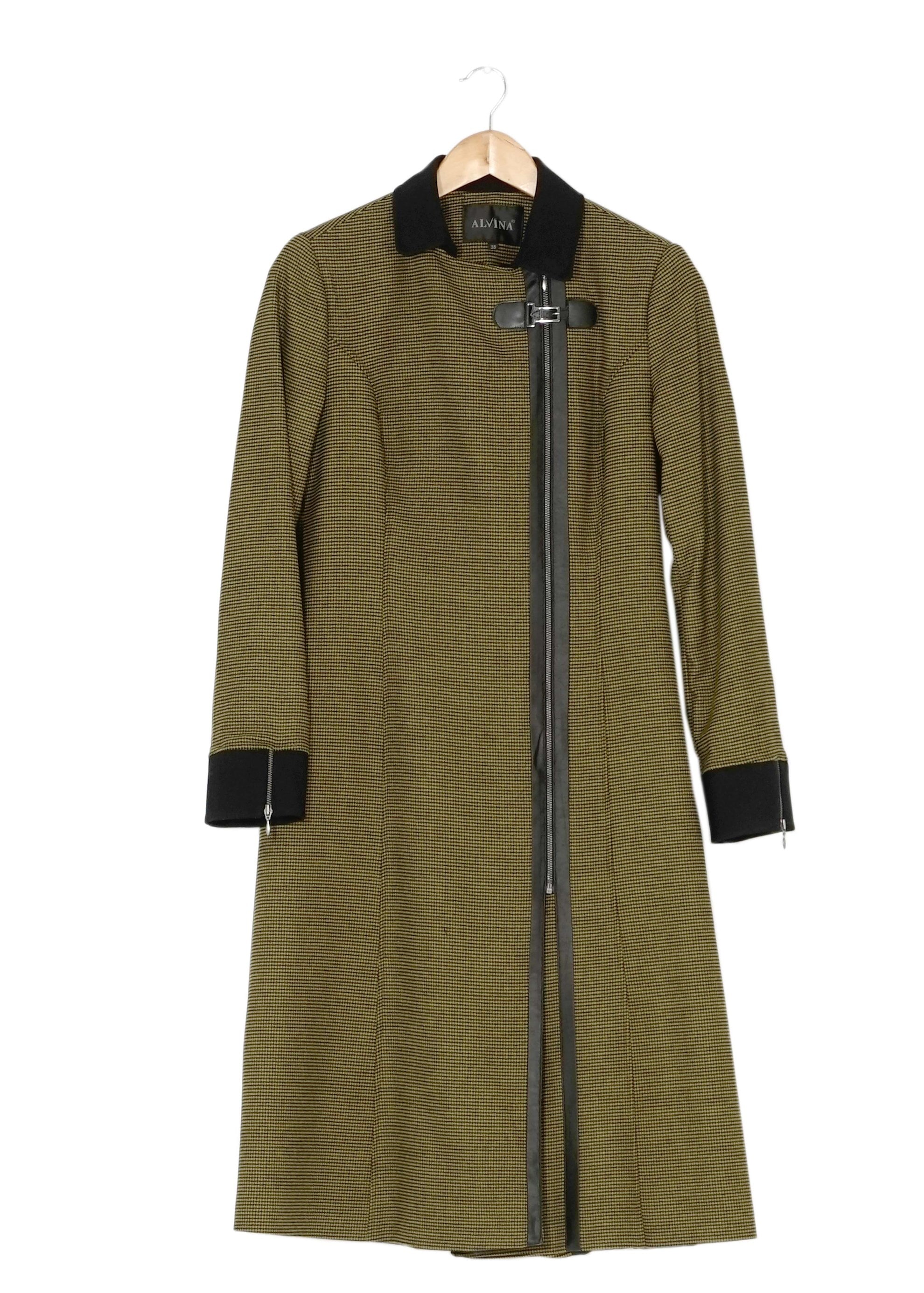 Tesettür giyim YEŞİL FERMUARLI TRENÇKOT 1593 