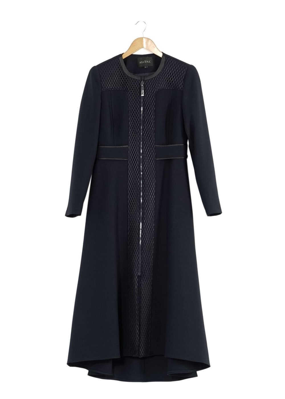 Tesettür giyim LACİVERT FİLE DETAYLI TRENÇKOT 1595 