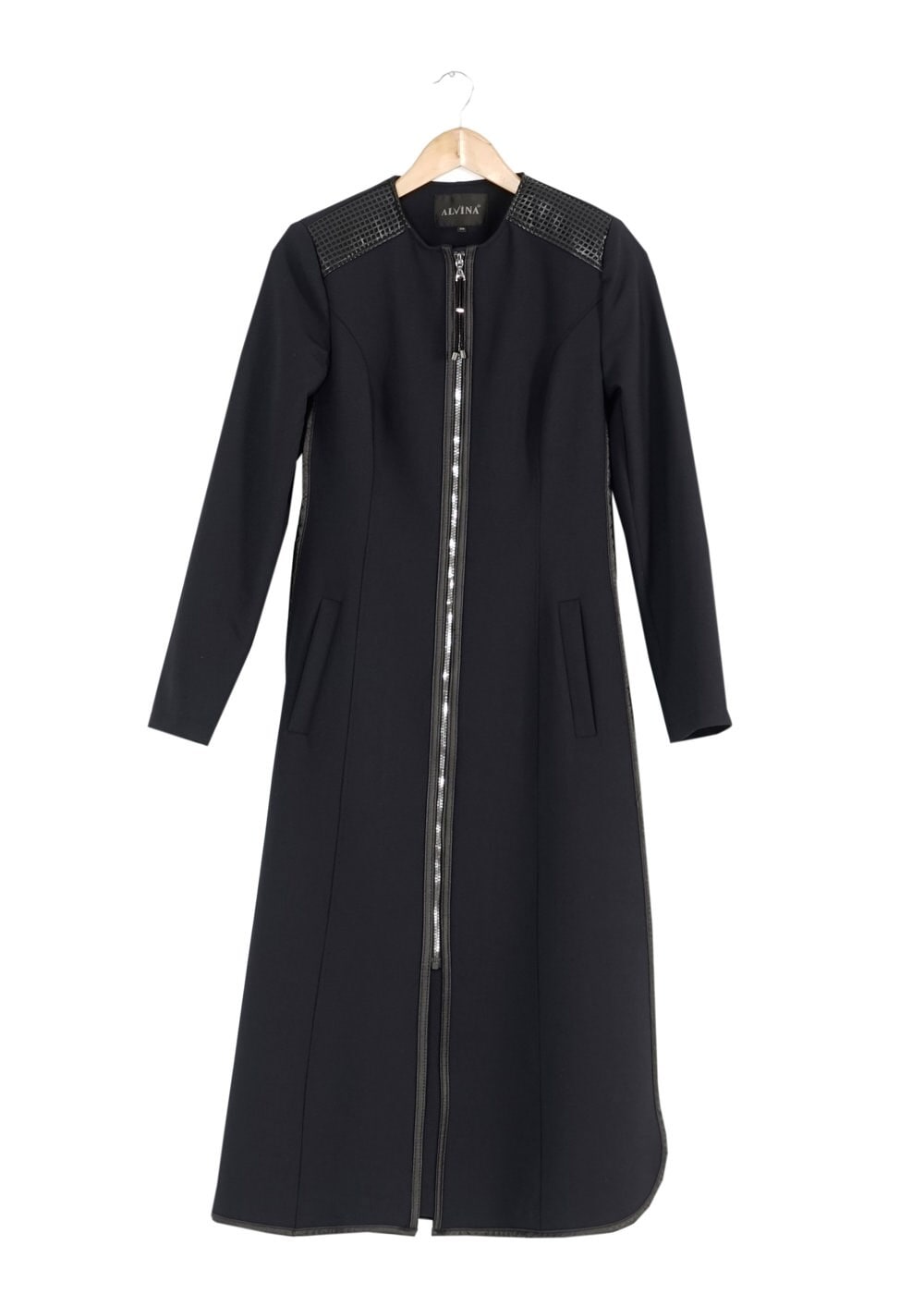 Tesettür giyim LACİVERT FERMUARLI TRENÇKOT 1597 