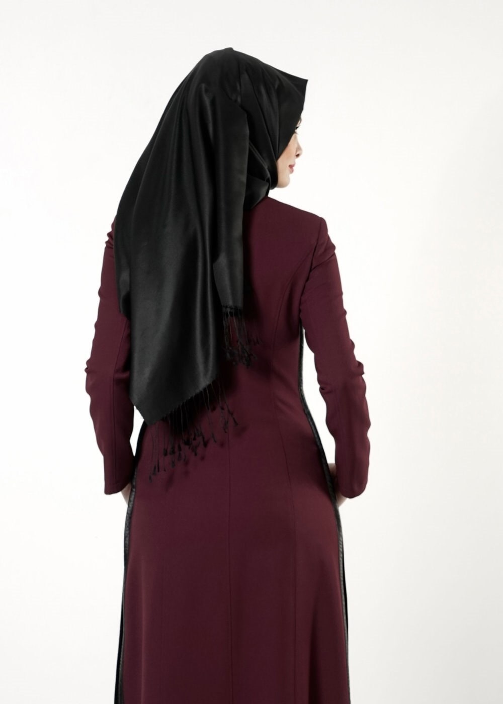 Tesettür giyim MÜRDÜM FERMUARLI TRENÇKOT 1597 