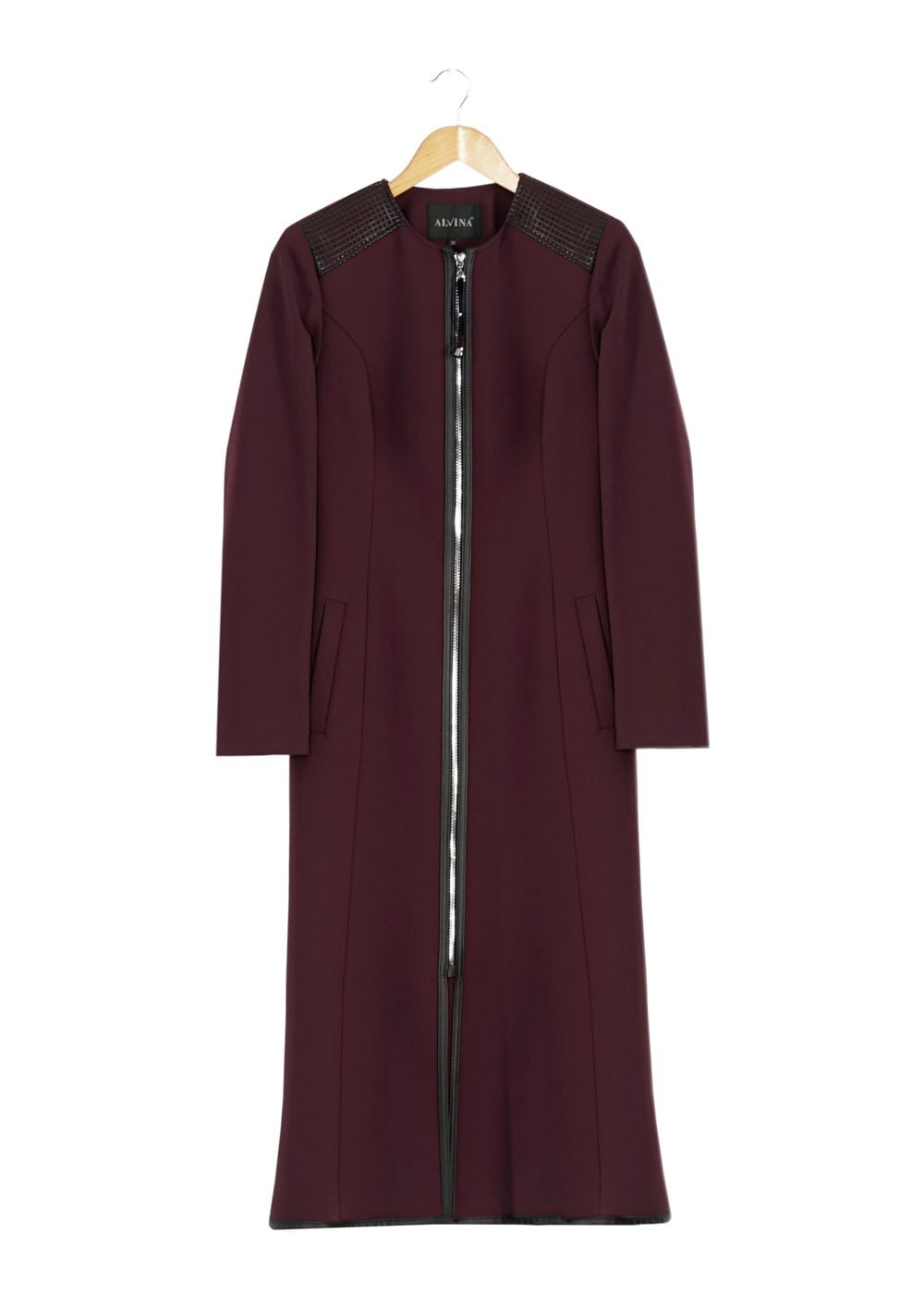 Tesettür giyim MÜRDÜM FERMUARLI TRENÇKOT 1597 