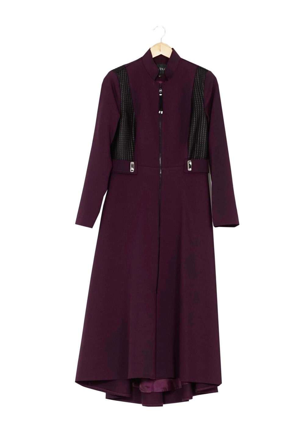 Tesettür giyim MÜRDÜM FERMUARLI TRENÇKOT 1605 