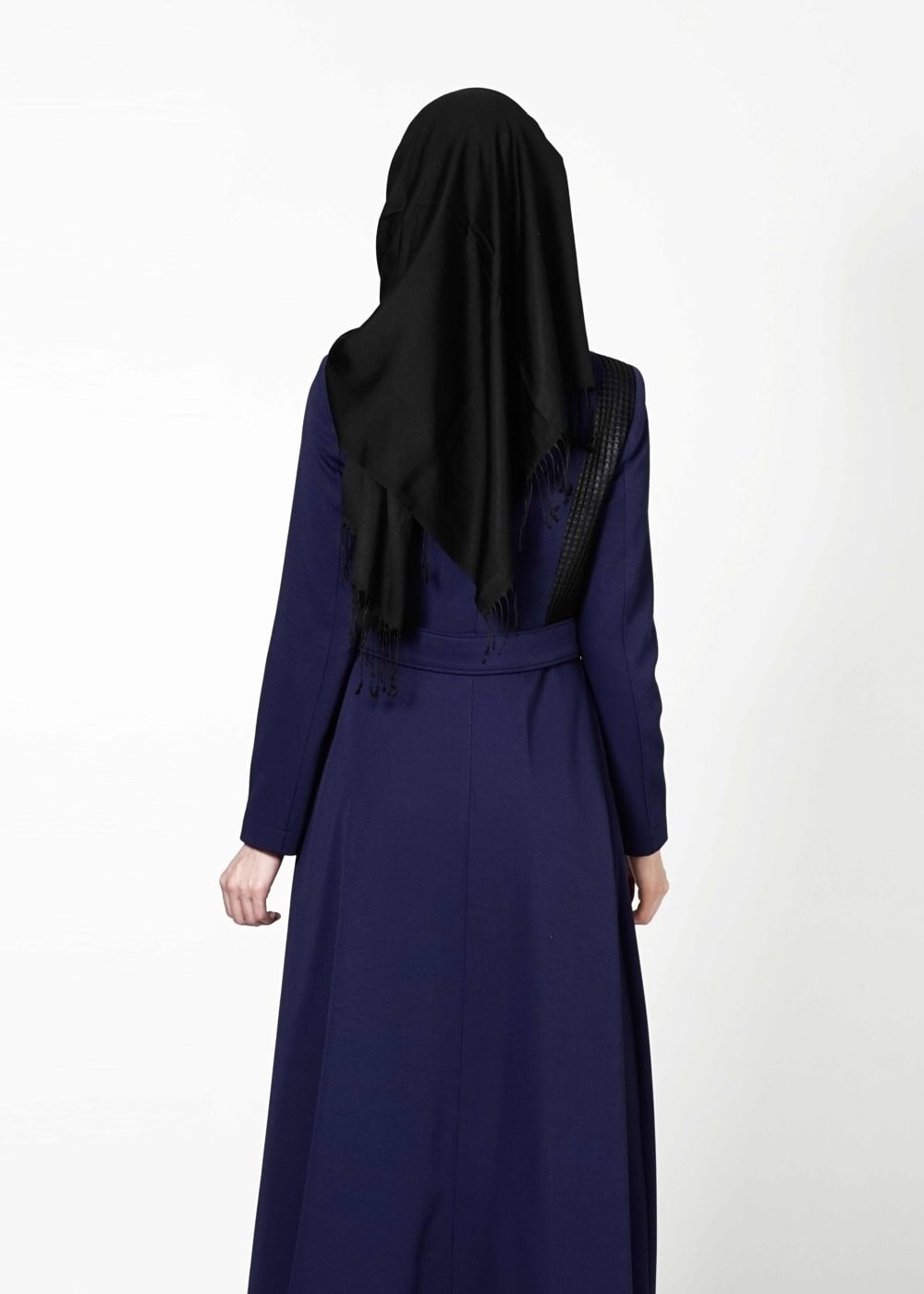 Tesettür giyim LACİVERT FERMUARLI TRENÇKOT 1605 