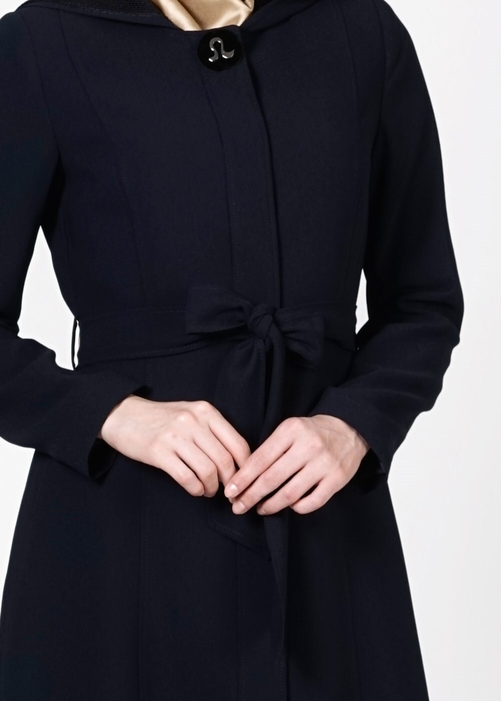 Tesettür giyim LACİVERT 1609 TRENÇKOT