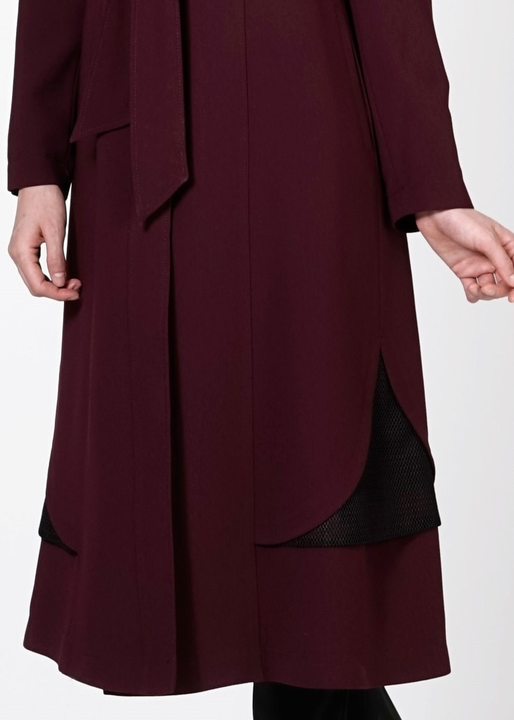 Tesettür giyim MÜRDÜM 1609 TRENÇKOT