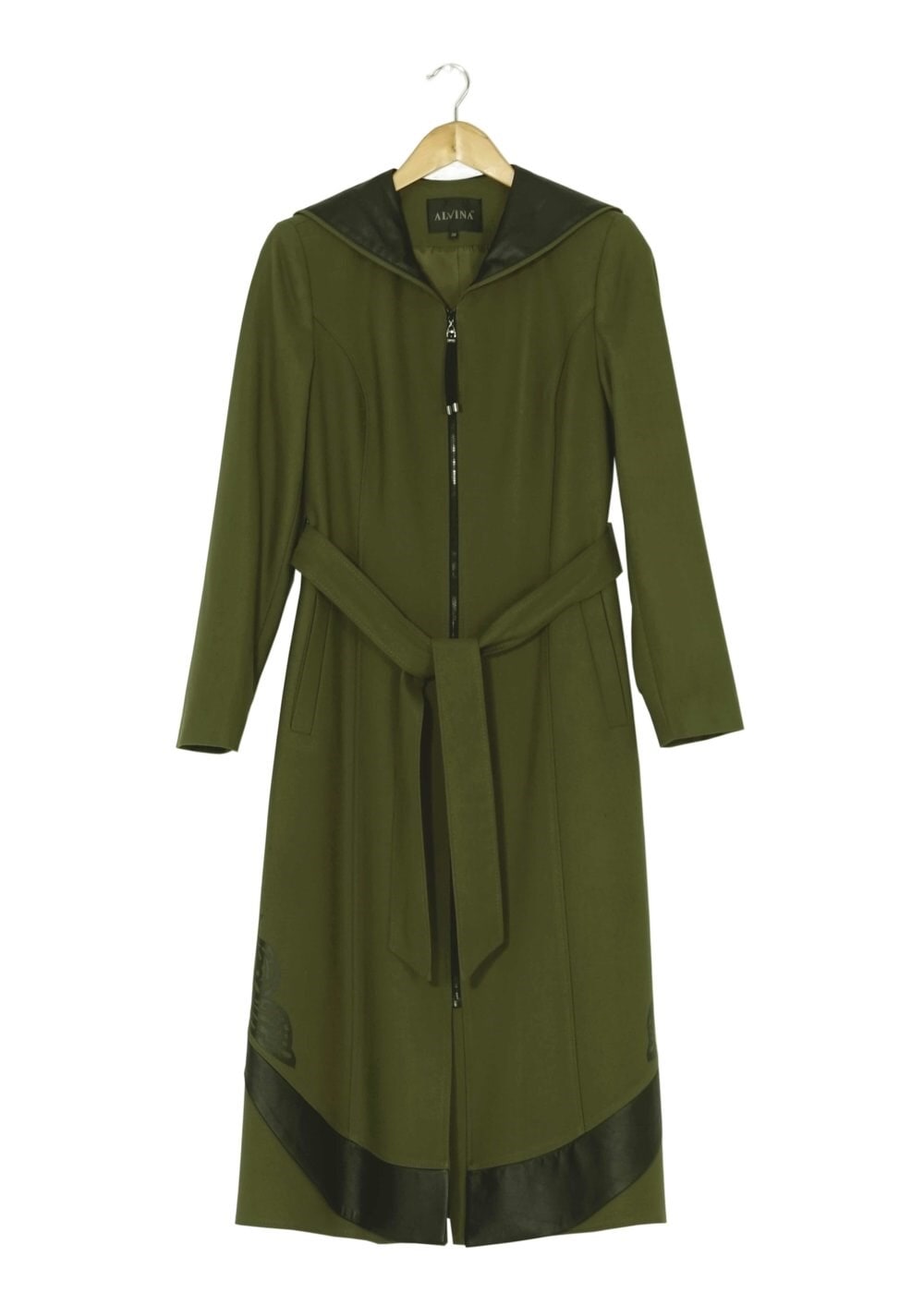 Tesettür giyim HAKİ 1616 Orka Tesettür Trench