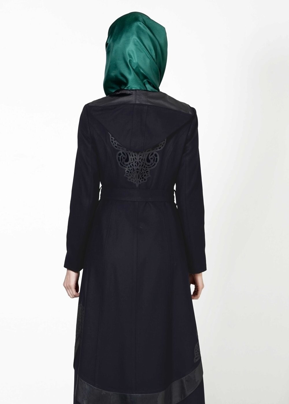 Tesettür giyim LACİVERT 1616 Orka Tesettür Trench