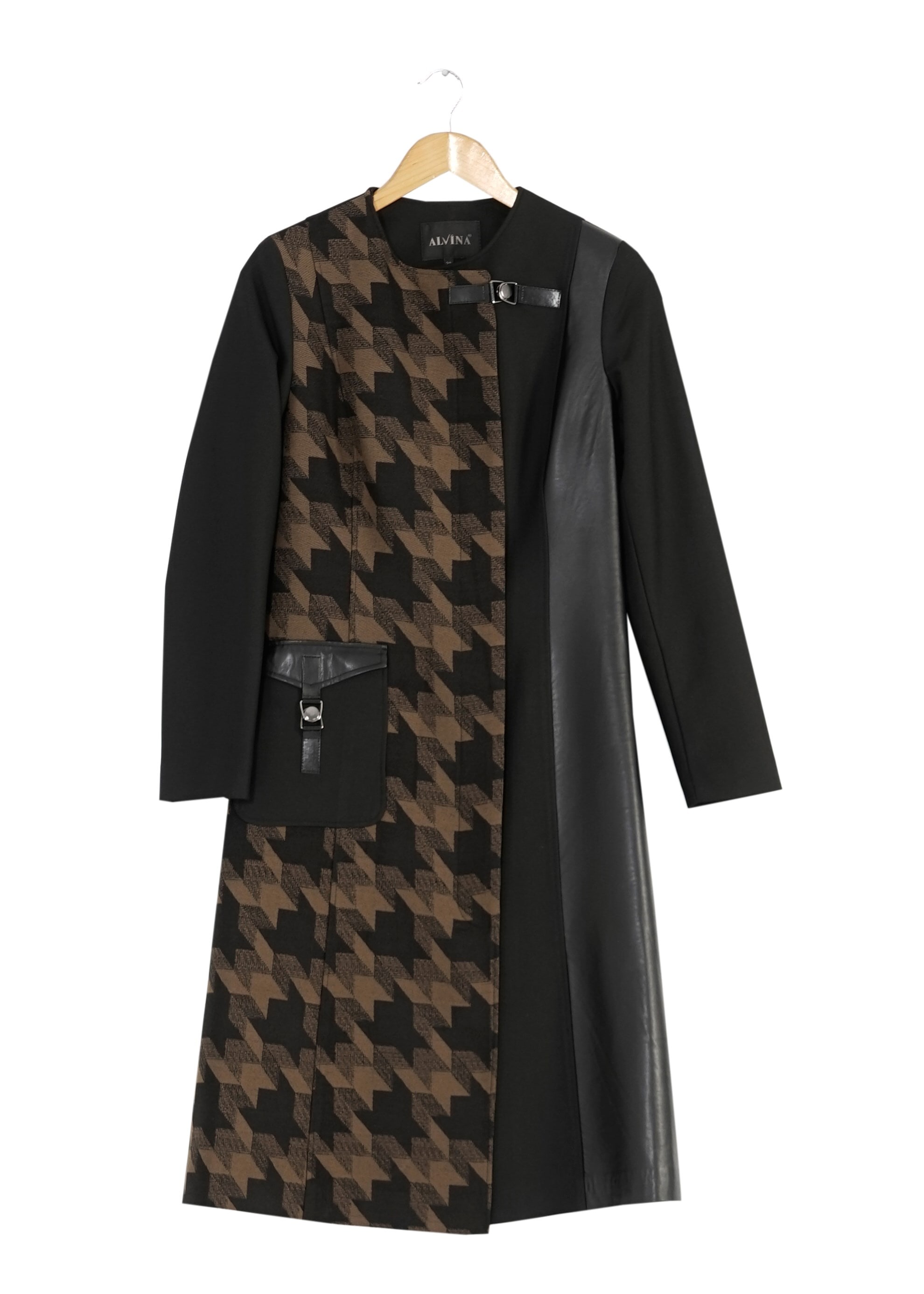 Tesettür giyim KAHVE KAZAYAĞI DETAYLI TRENÇKOT 1632 