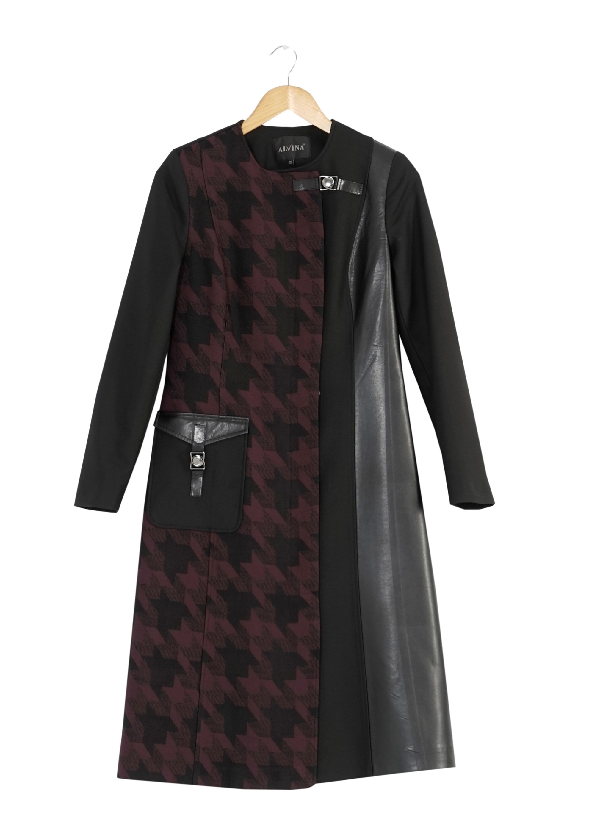 Tesettür giyim MÜRDÜM KAZAYAĞI DETAYLI TRENÇKOT 1632 