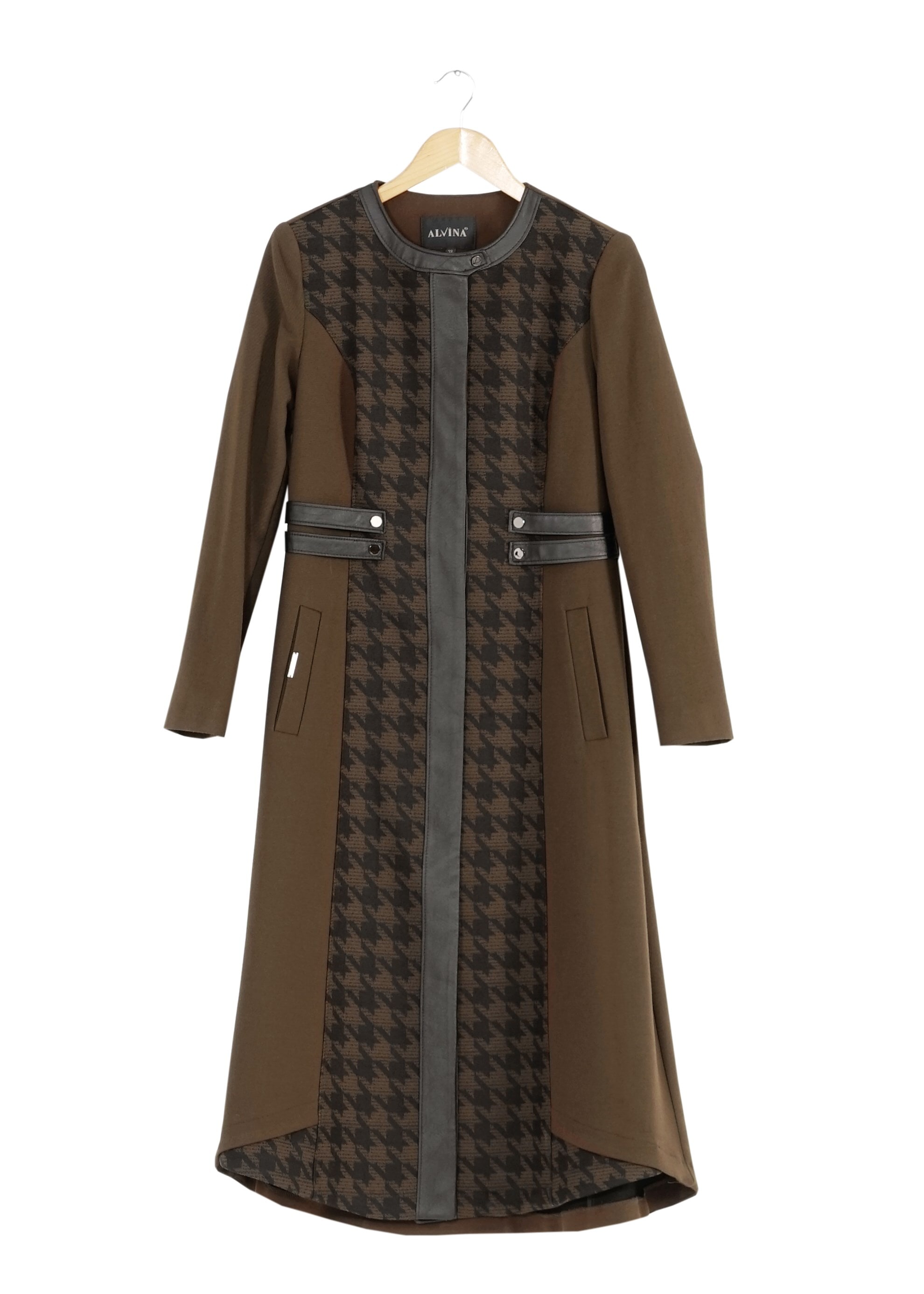 Tesettür giyim KAHVE KAZAYAĞI DESEN TRENÇKOT 1634 