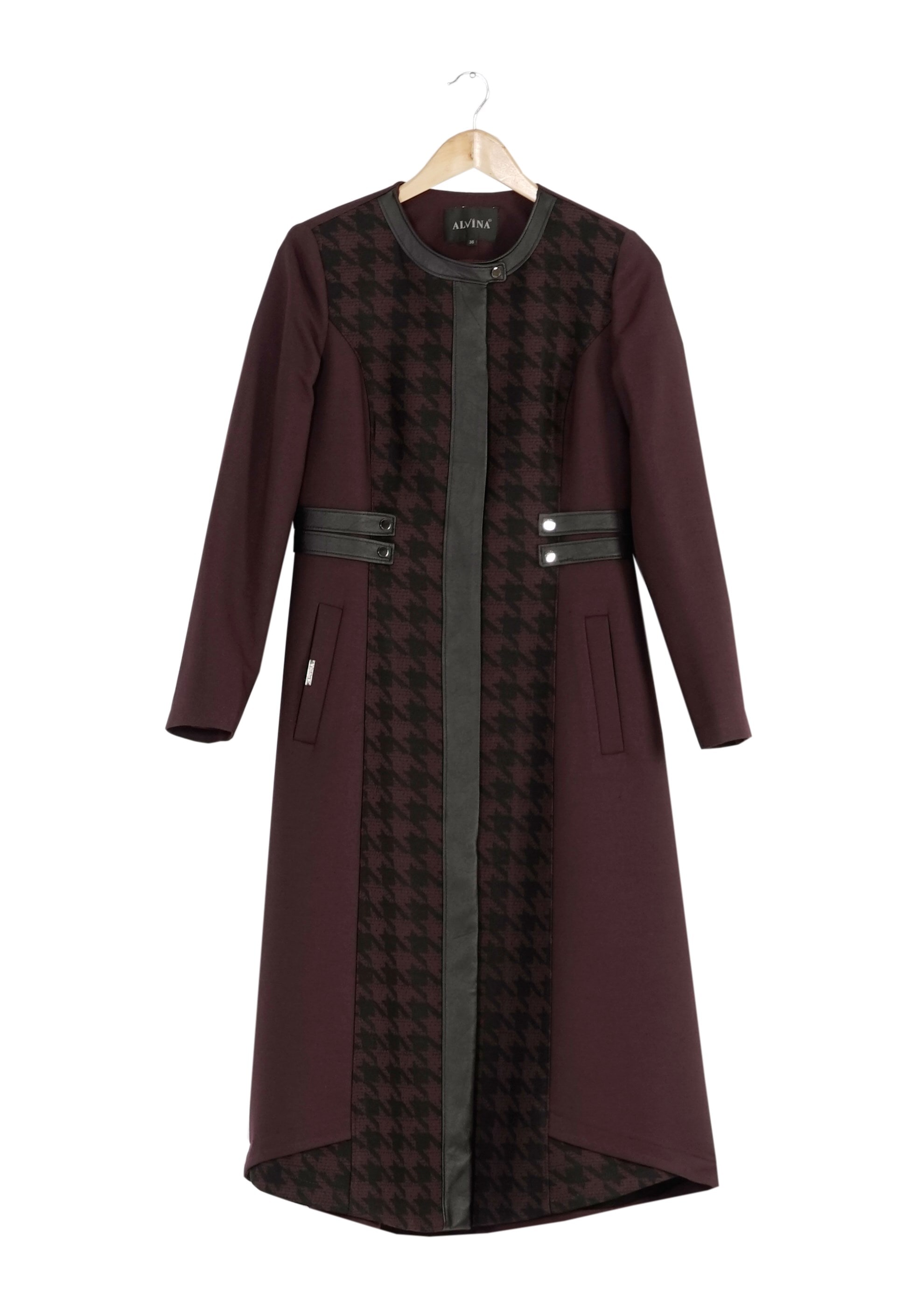 Tesettür giyim MÜRDÜM KAZAYAĞI DESEN TRENÇKOT 1634 