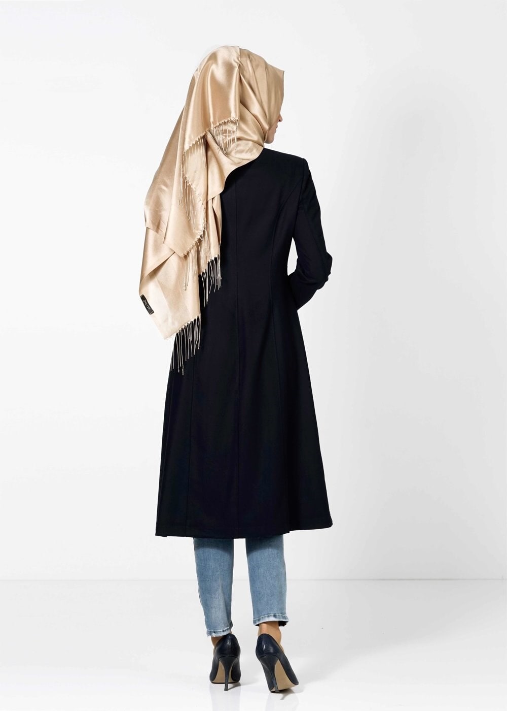 Tesettür giyim LACİVERT 1639 KABAN