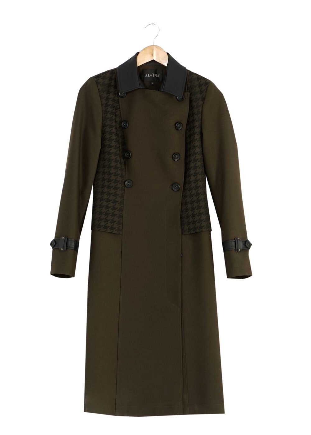 Tesettür giyim HAKİ 1645 TRENÇKOT