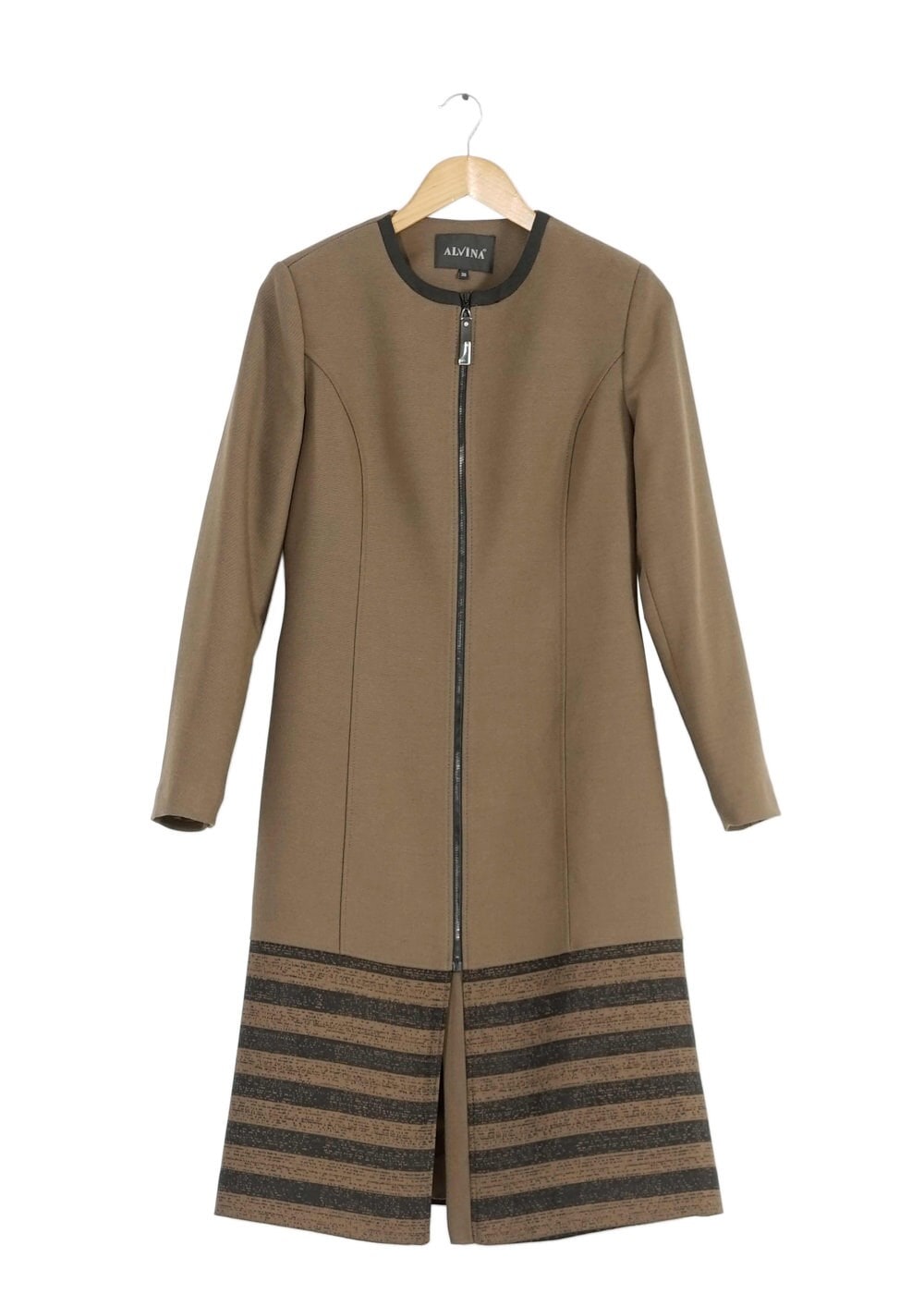 Tesettür giyim KAHVE 1647 TRENÇKOT