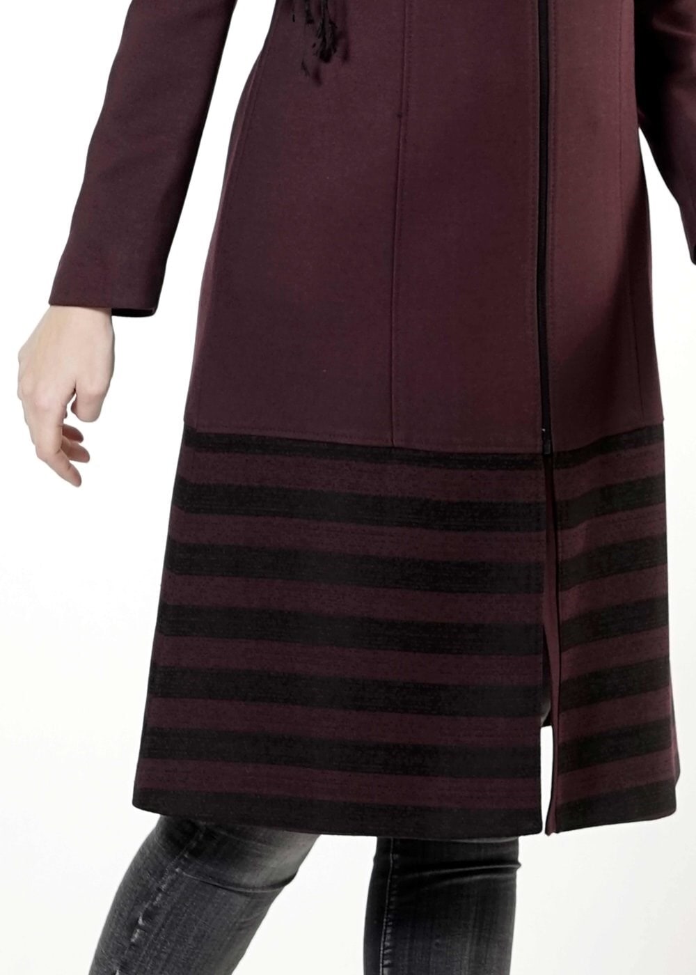 Tesettür giyim MÜRDÜM 1647 TRENÇKOT